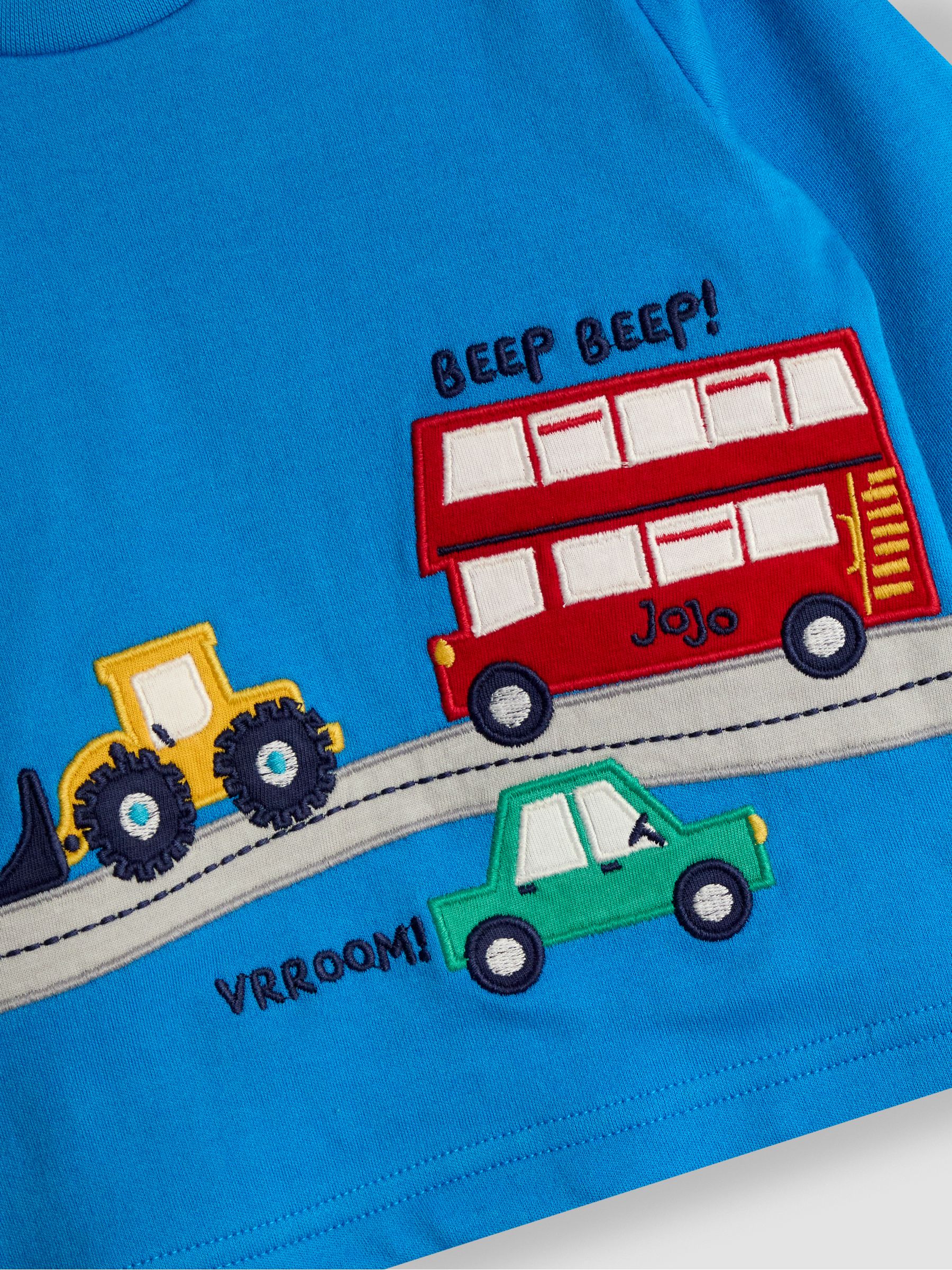 Blue Transport Mix And Match 2 Pack Pyjamas - Image 10 of 10