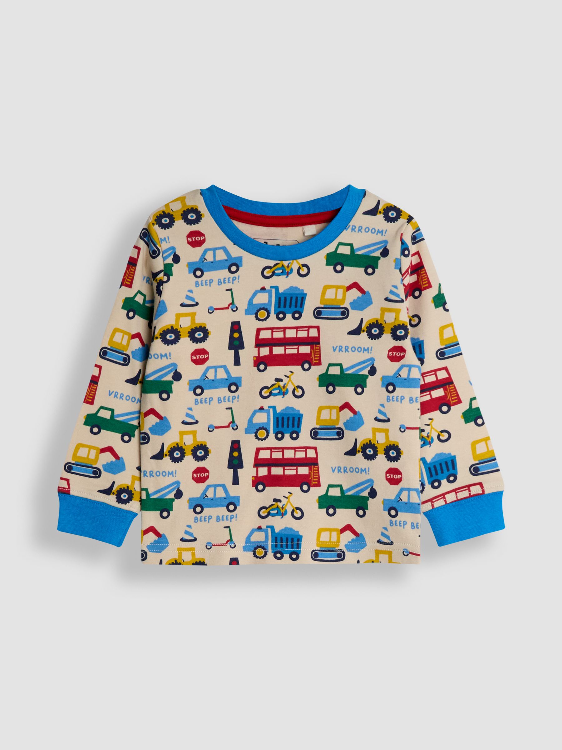 Blue Transport Mix And Match 2 Pack Pyjamas - Image 6 of 10