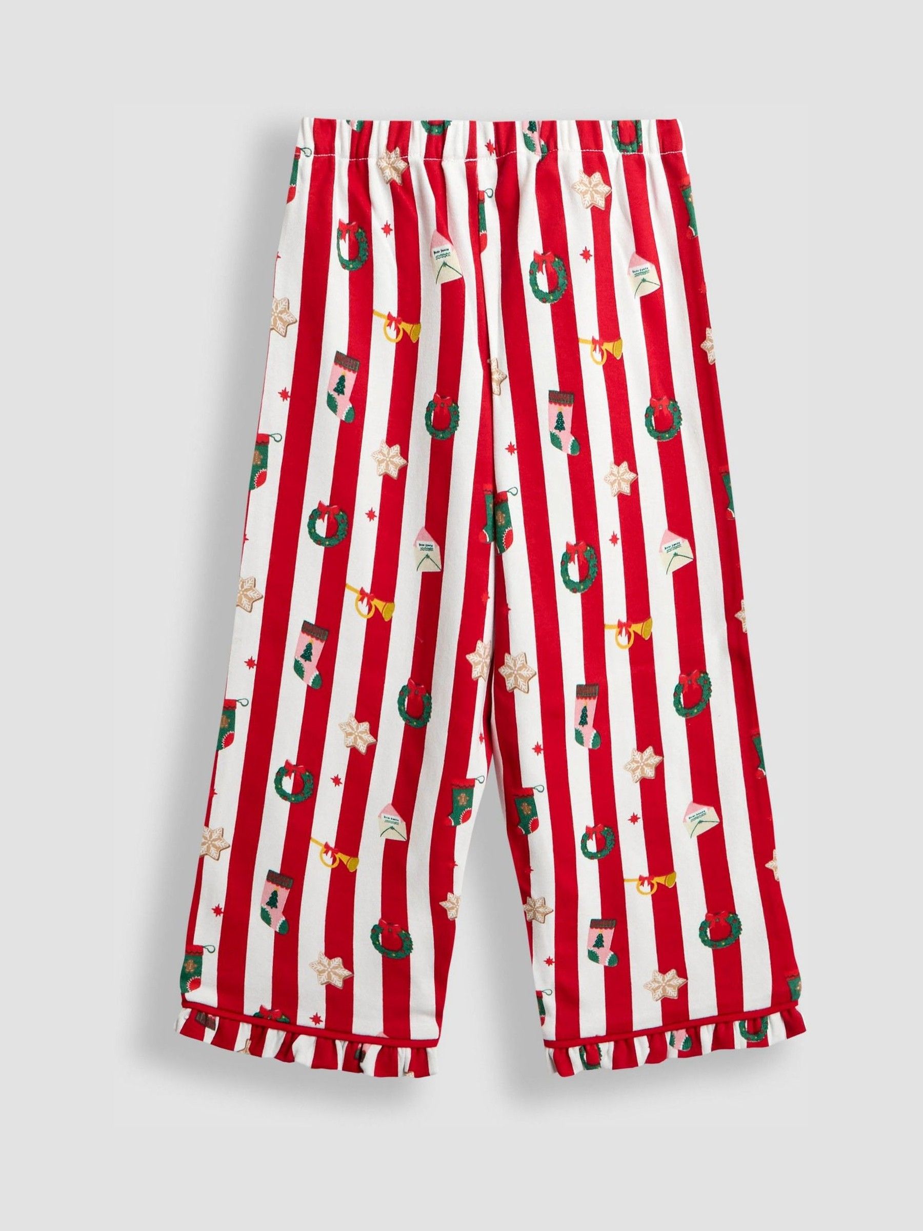 Red Christmas Stripe Jersey Pretty Collar Pyjamas - Image 6 of 7