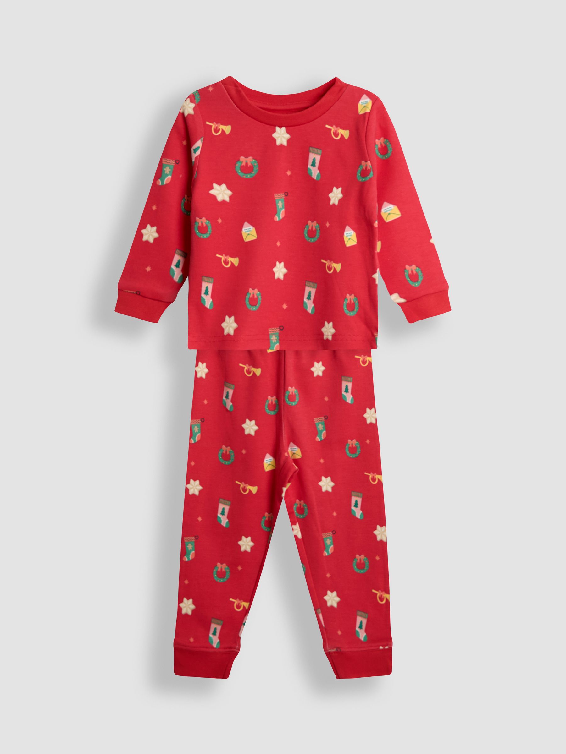 Coral Red Woven Check Pyjamas - Image 1 of 5