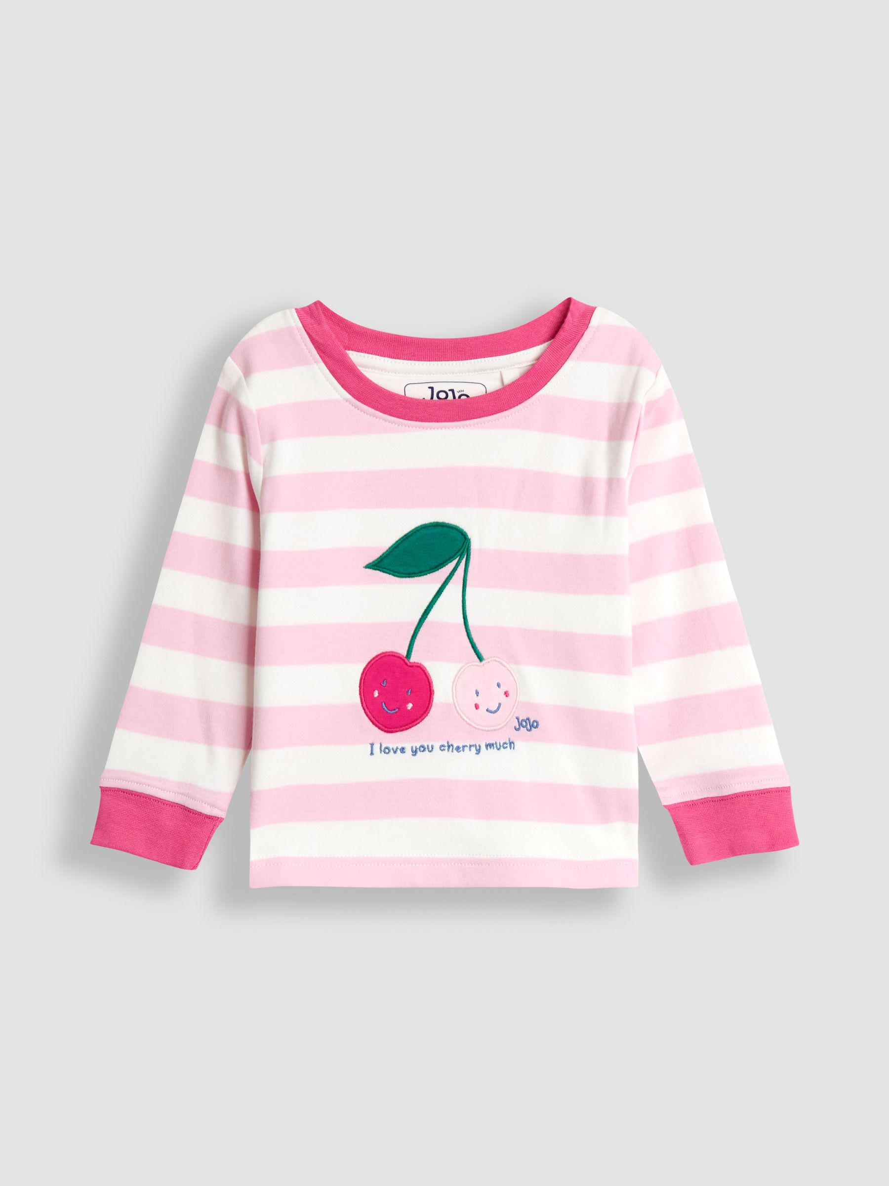 Pink Cherry 2 Pack Jersey Pyjamas - Image 6 of 11