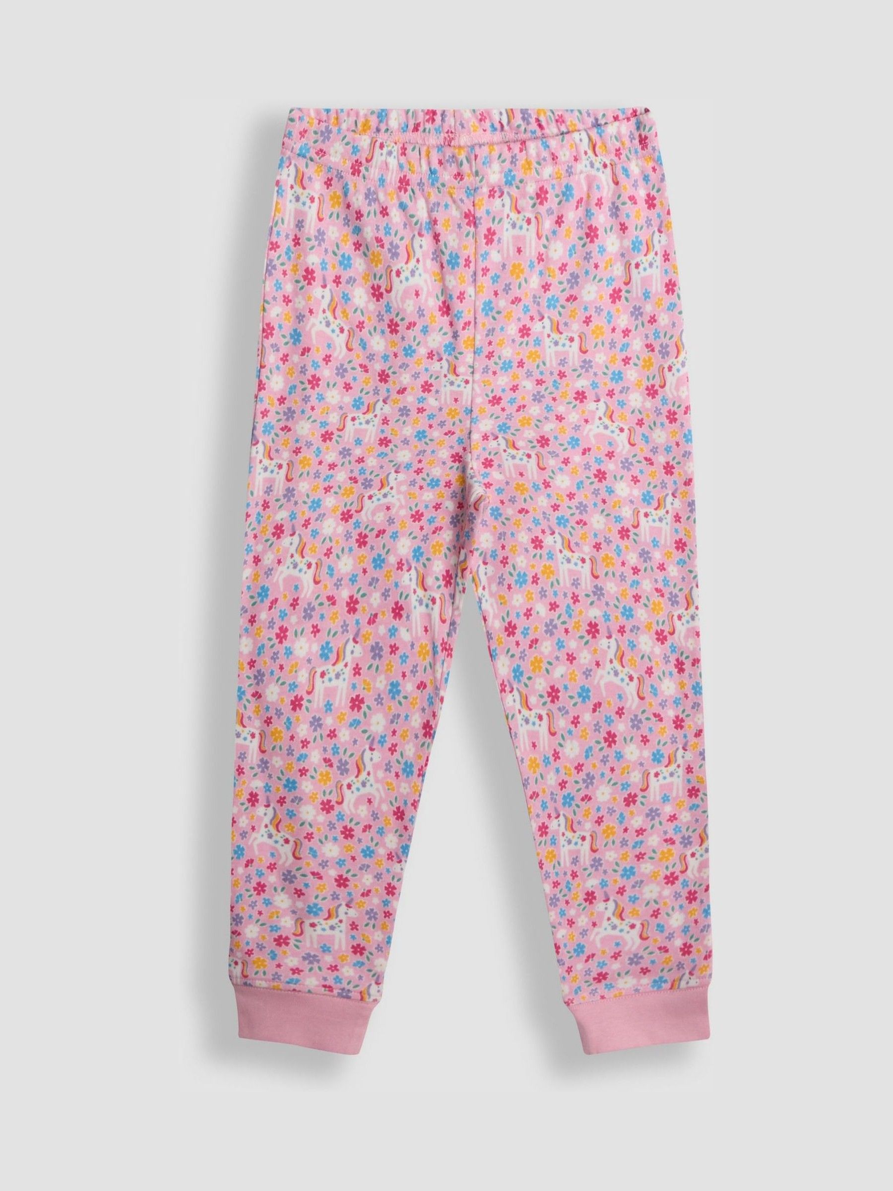 Pink Unicorn 2 Pack Jersey Pyjamas - Image 8 of 10