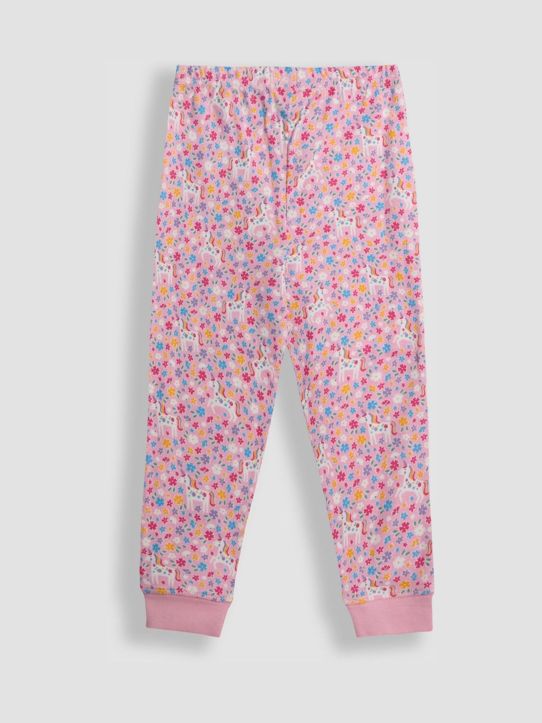 Pink Unicorn 2 Pack Jersey Pyjamas - Image 9 of 10