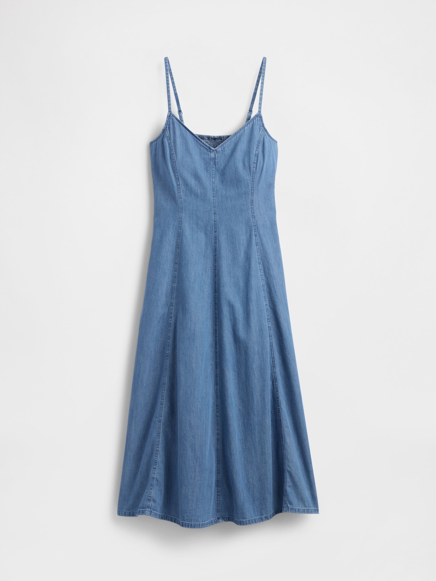 Blue Denim Sleeveless Maxi Dress - Image 5 of 5