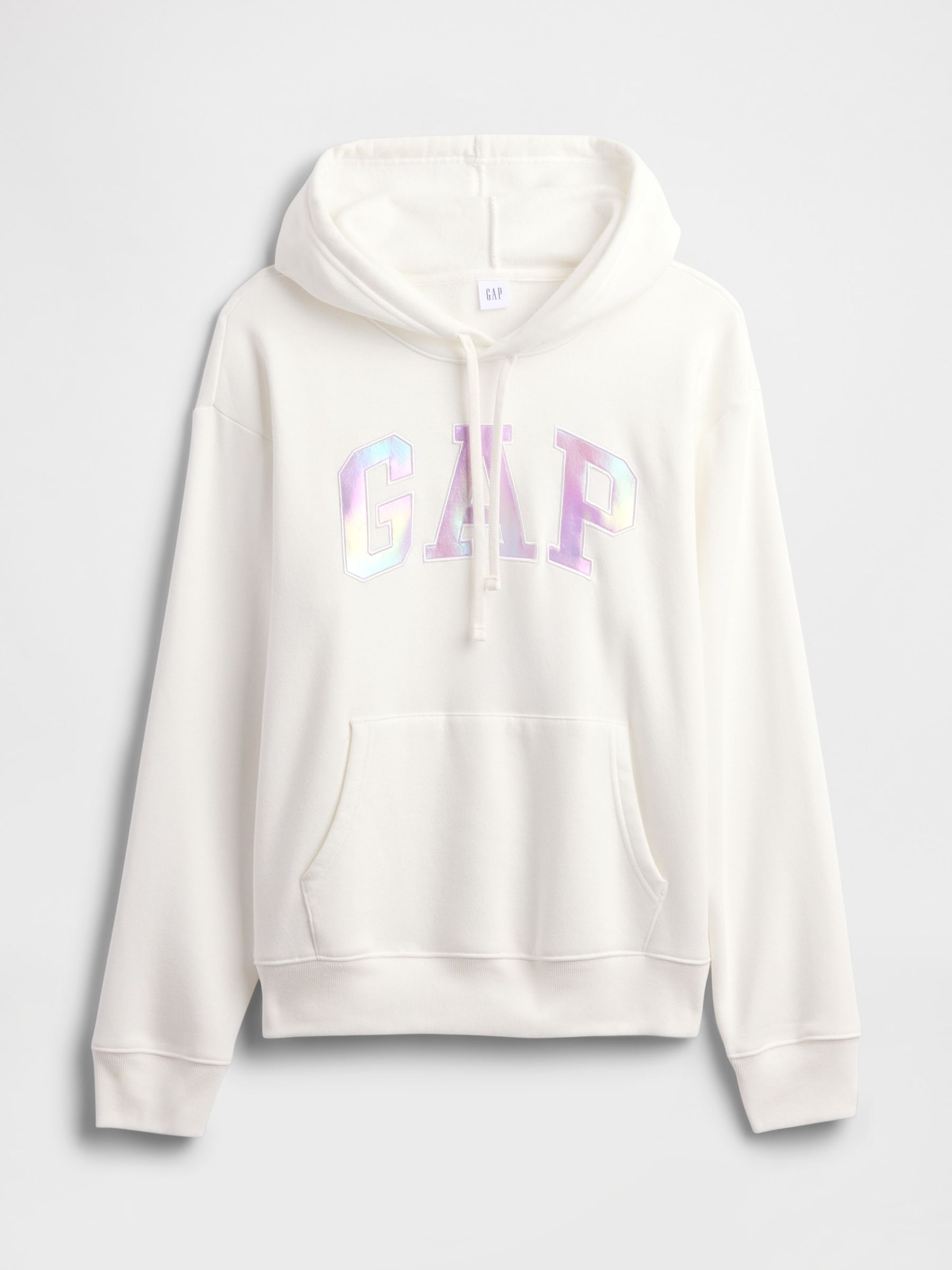 White Pullover Relaxed Logo Hoodie - Image 5 of 5