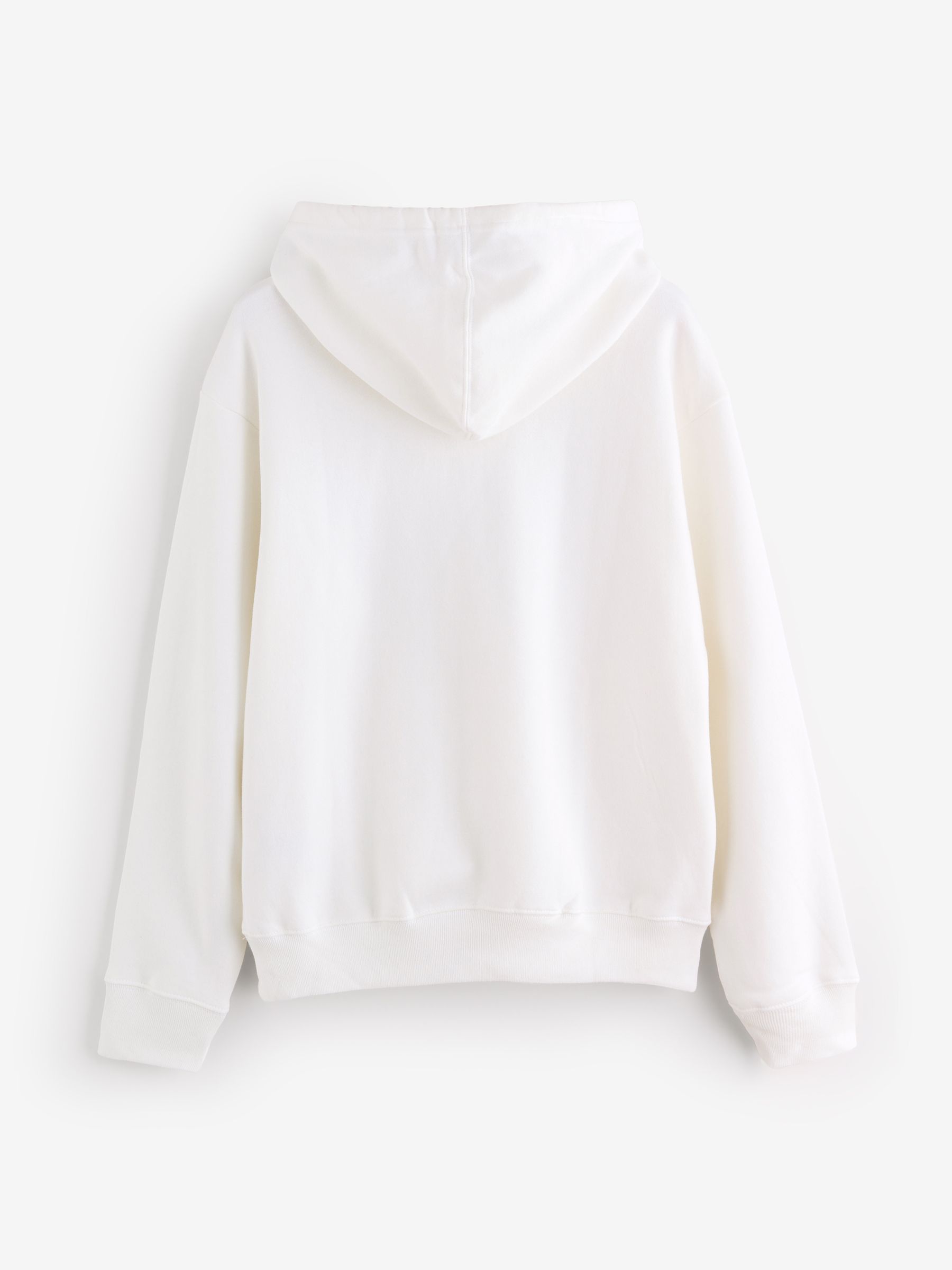 White Pullover Relaxed Logo Hoodie - Image 6 of 9