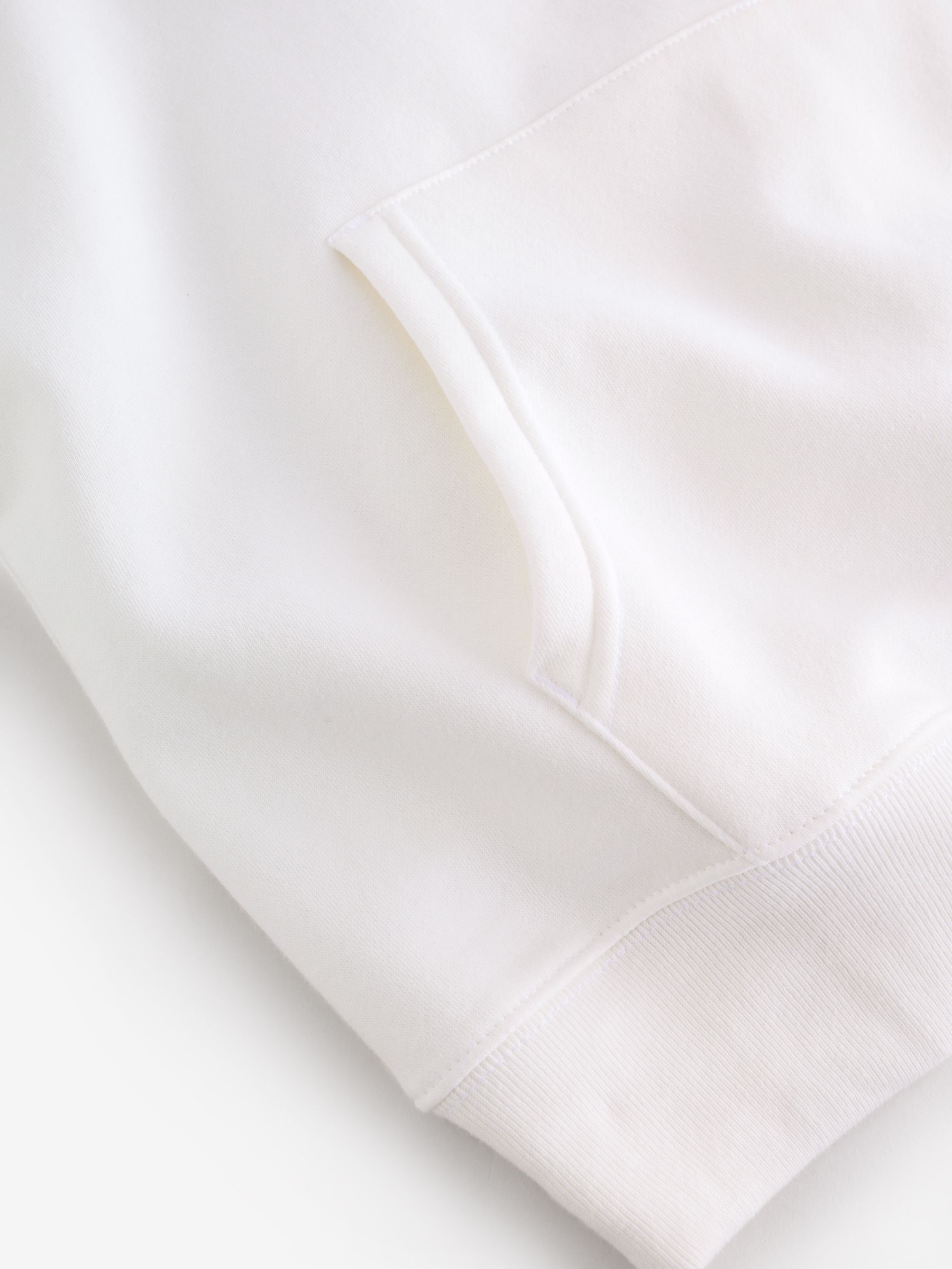 White Pullover Relaxed Logo Hoodie - Image 8 of 9