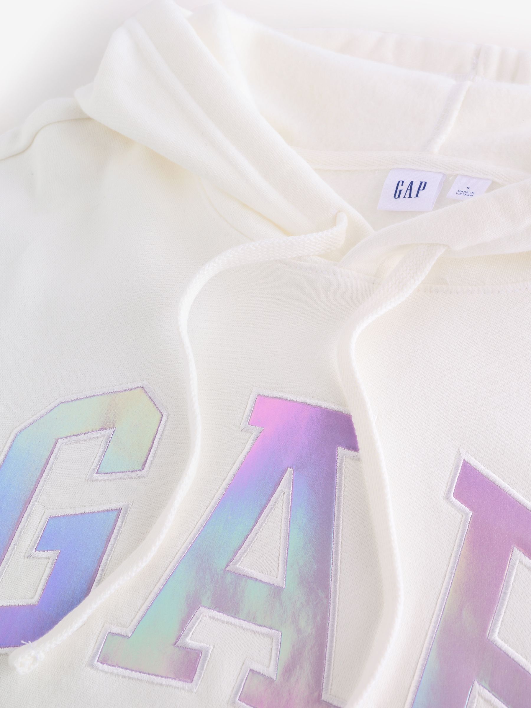 White Pullover Relaxed Logo Hoodie - Image 9 of 9