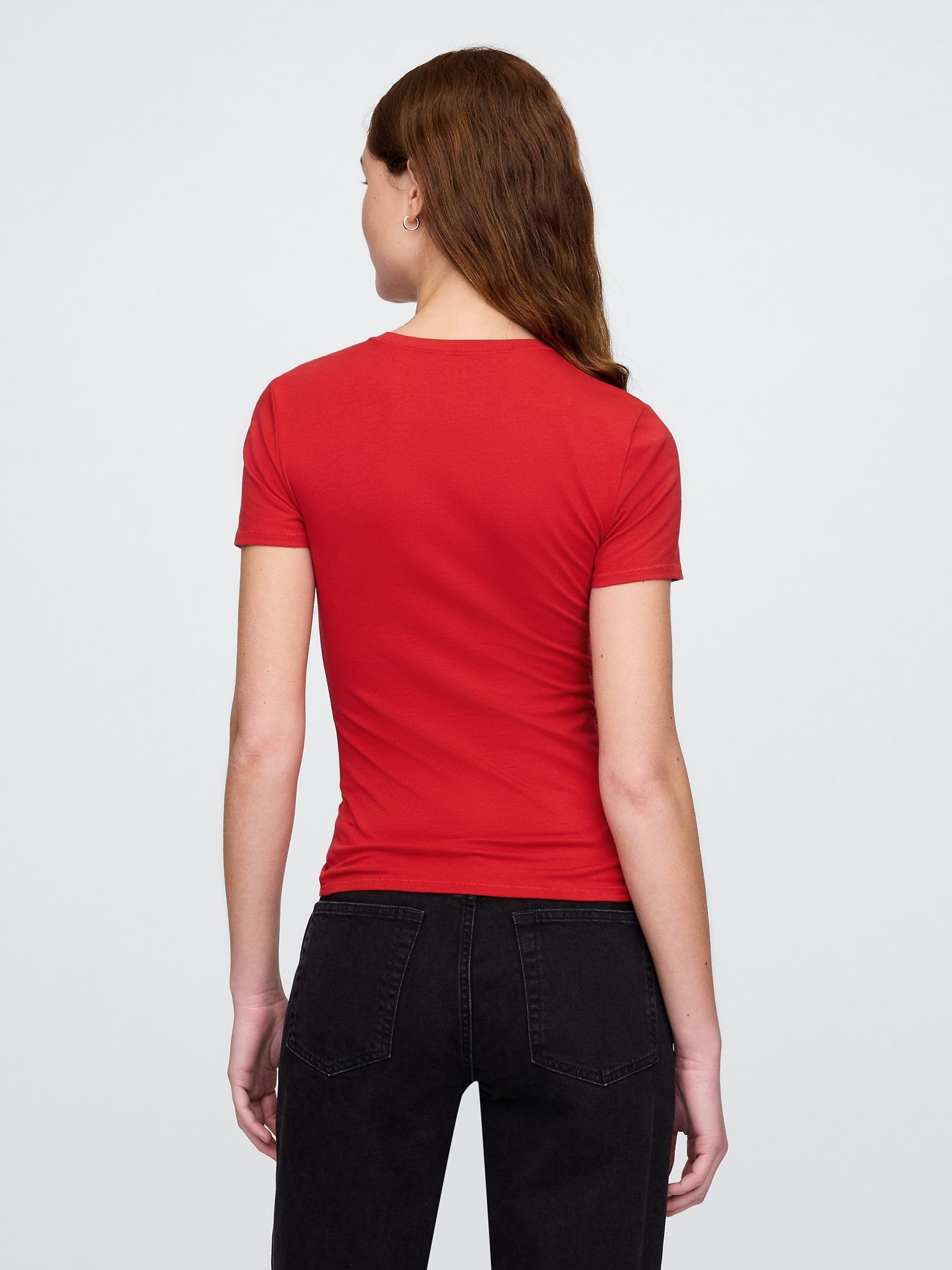 Red CloseKnit Jersey Short Sleeve Crew Neck T-Shirt - Image 2 of 5
