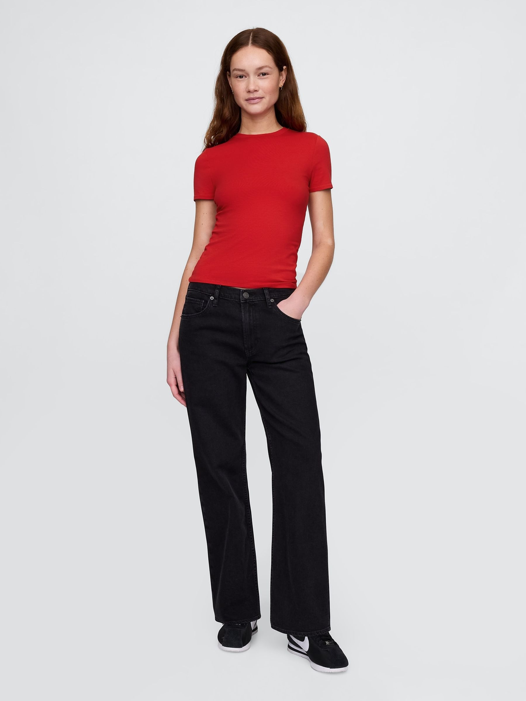 Red CloseKnit Jersey Short Sleeve Crew Neck T-Shirt - Image 3 of 5