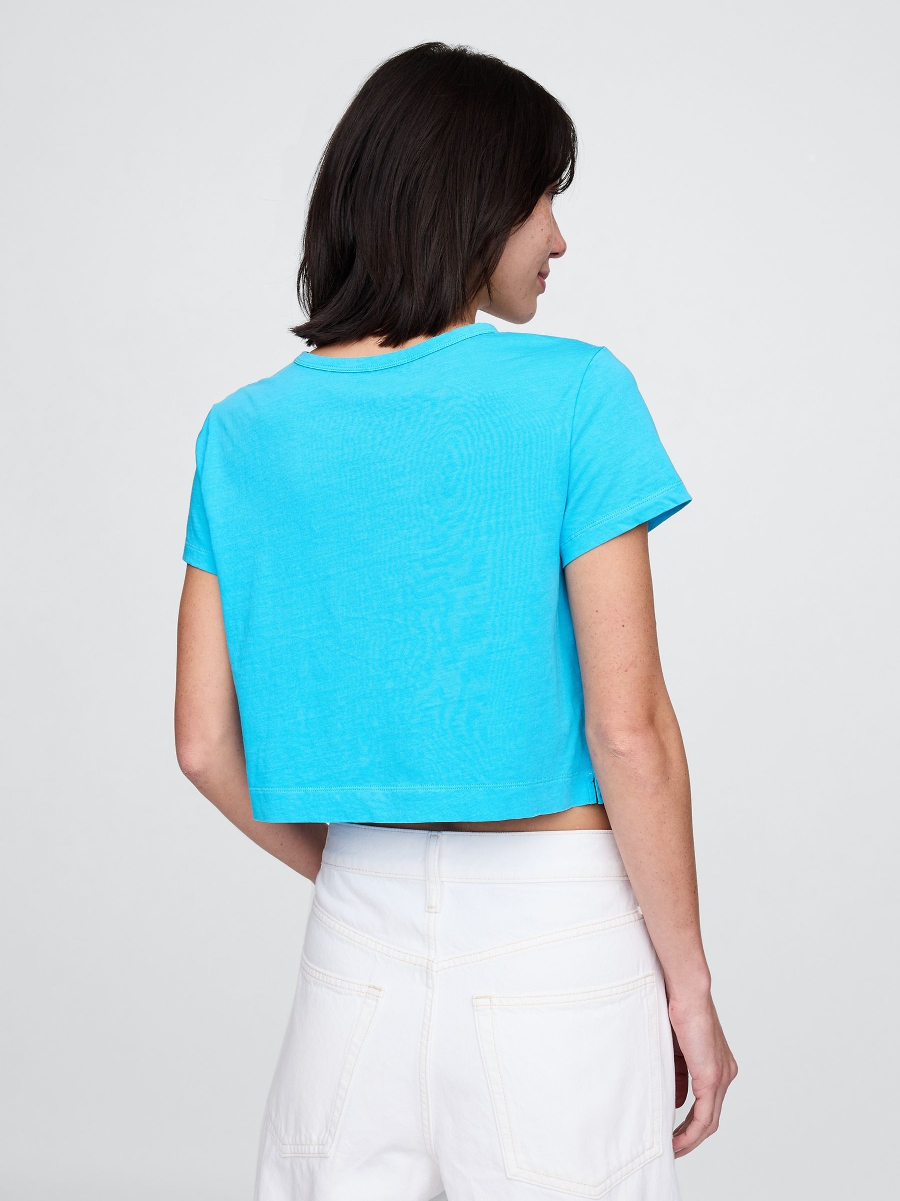 Blue VintageSoft Cropped T-Shirt - Image 2 of 5