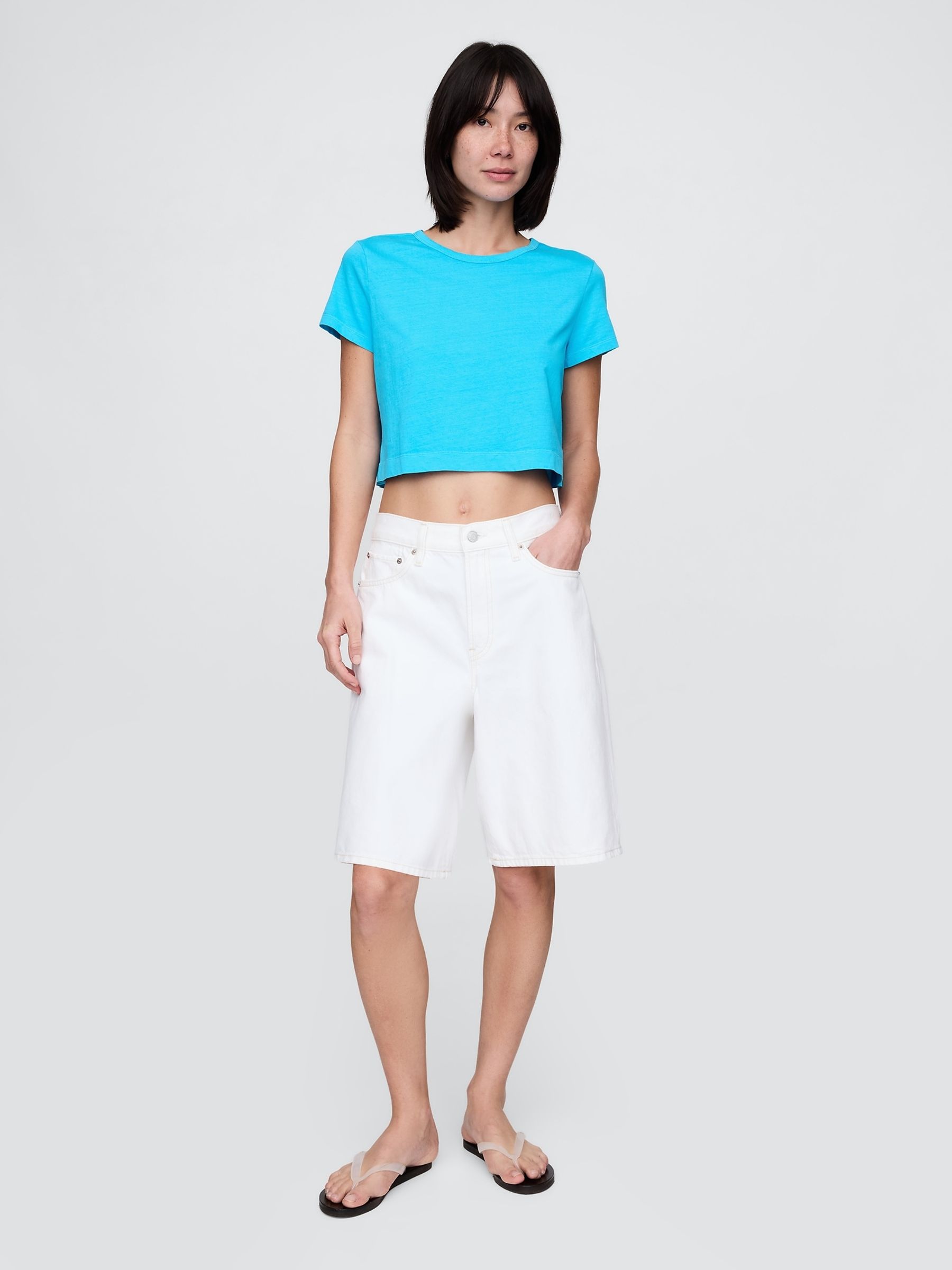 Blue VintageSoft Cropped T-Shirt - Image 3 of 5