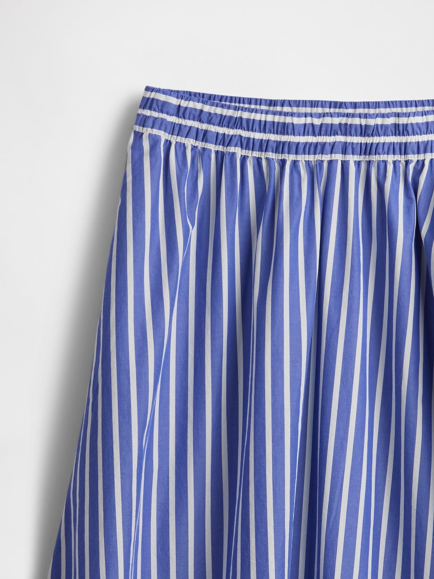 Blue Stripe Poplin Maxi Skirt - Image 7 of 7