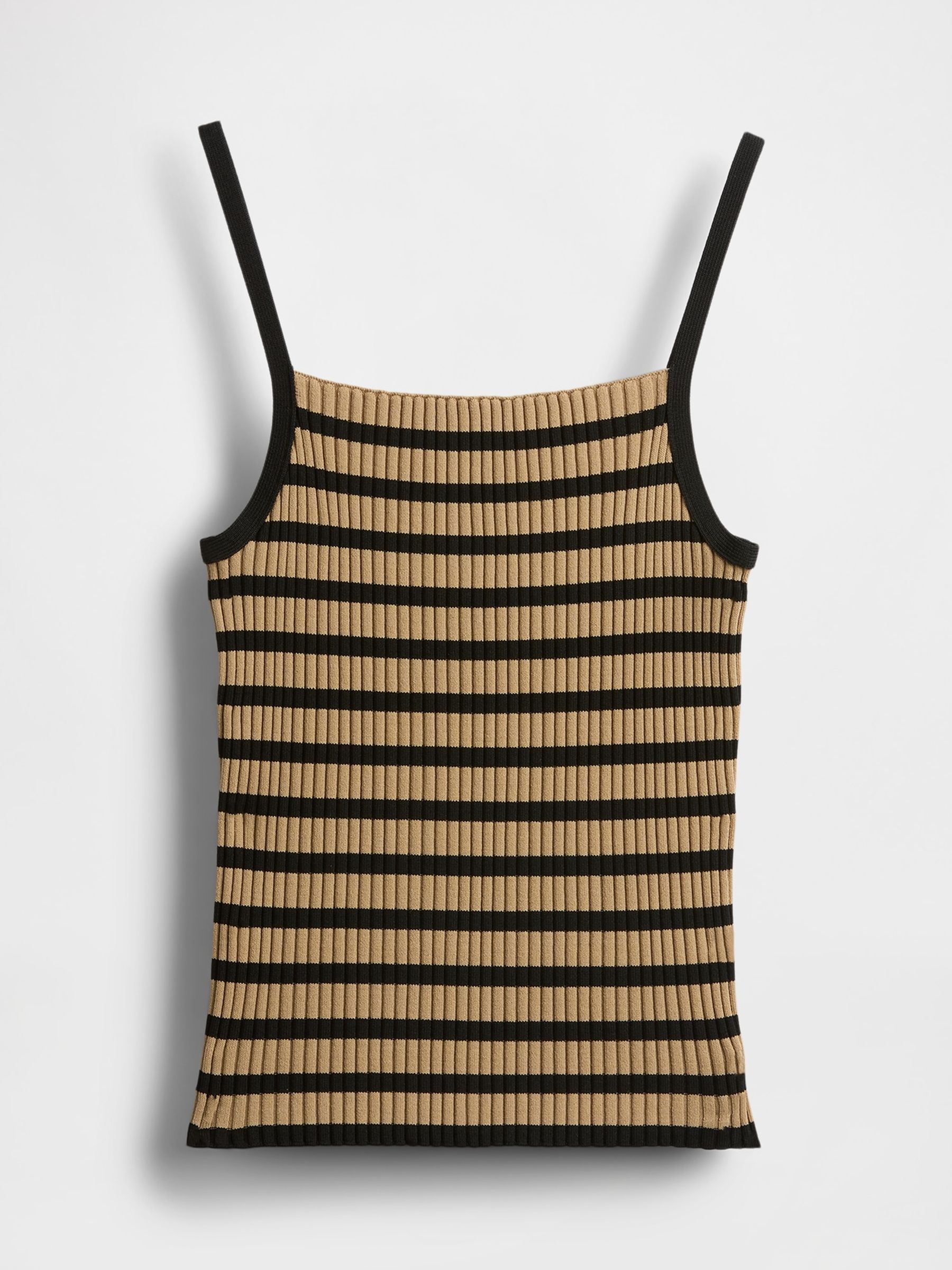 Brown Cropped Rib Vest - Image 4 of 5