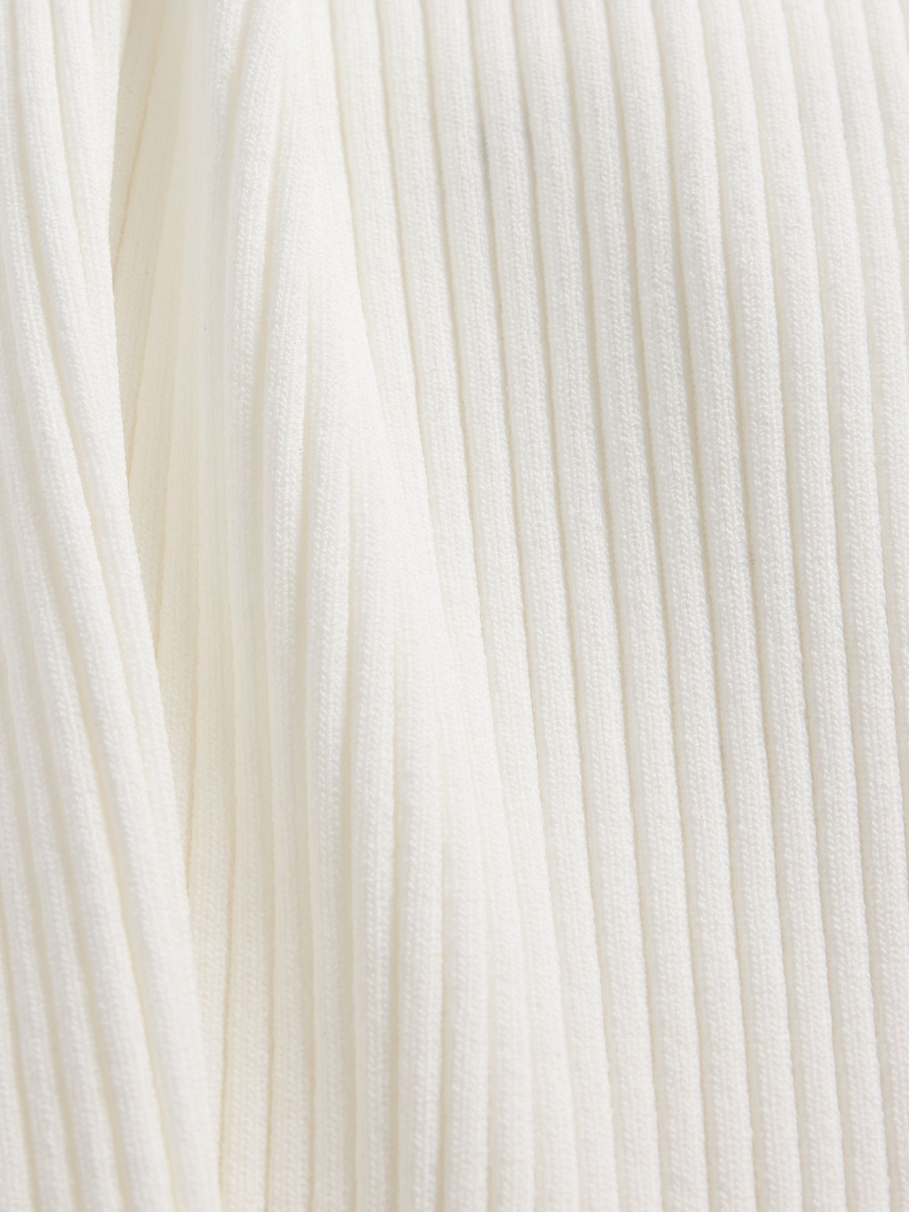 White Cropped Rib Vest - Image 5 of 5