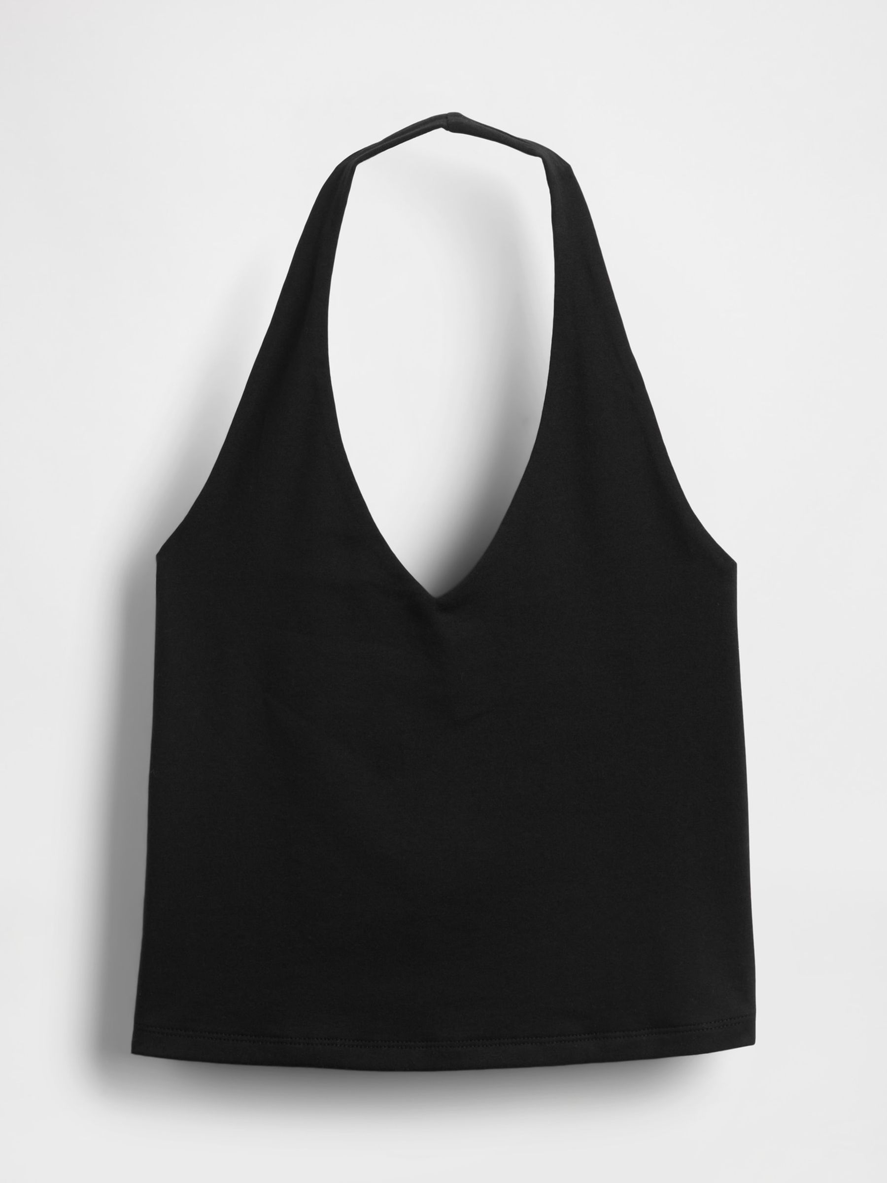 Black CloseKnit Cropped Halter Neck Top - Image 4 of 4