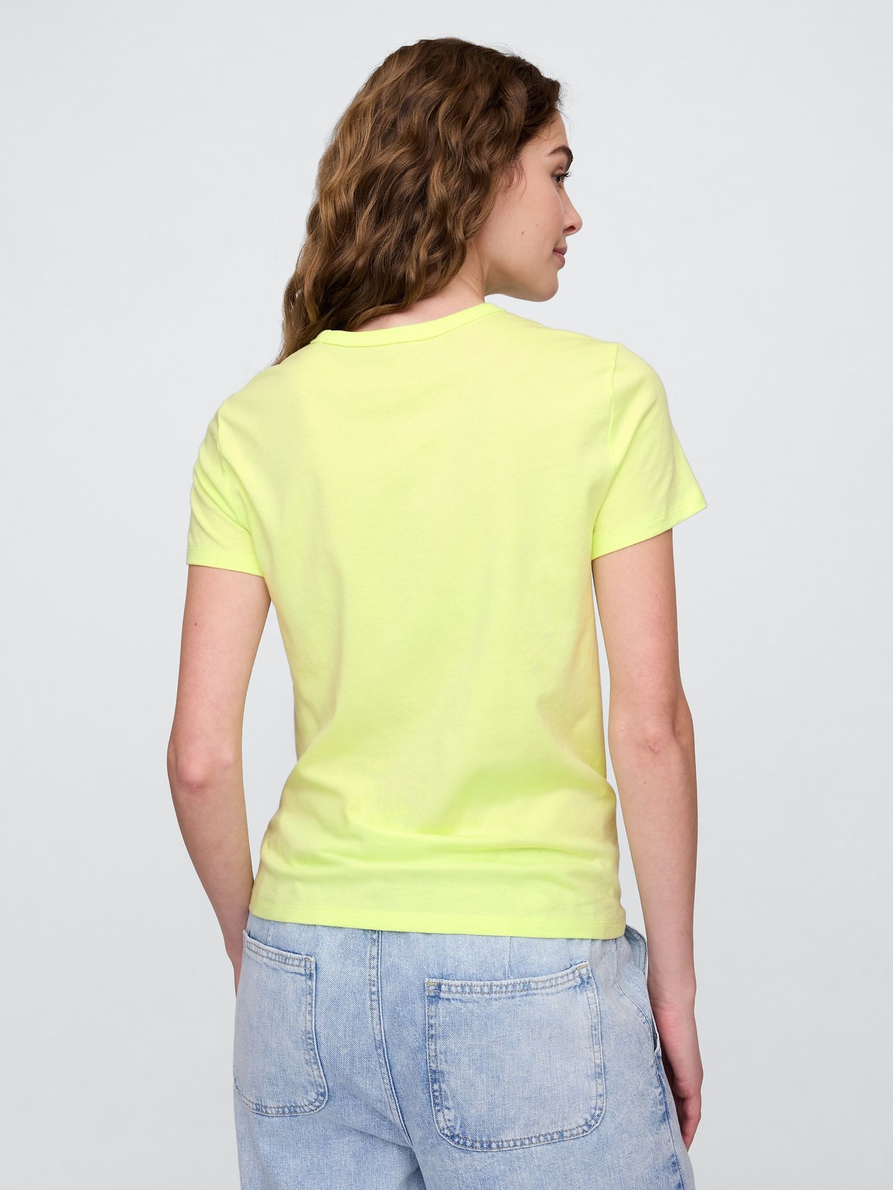 Yellow Crew Neck Favourite Cotton Short Sleeve T-Shirt - Image 2 of 5