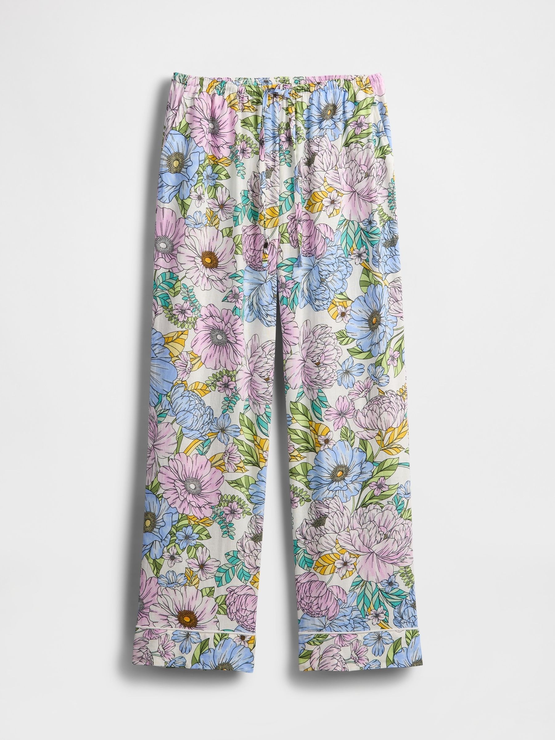 Pink Floral Trouser Linen Blend Pyjama Bottoms - Image 4 of 4