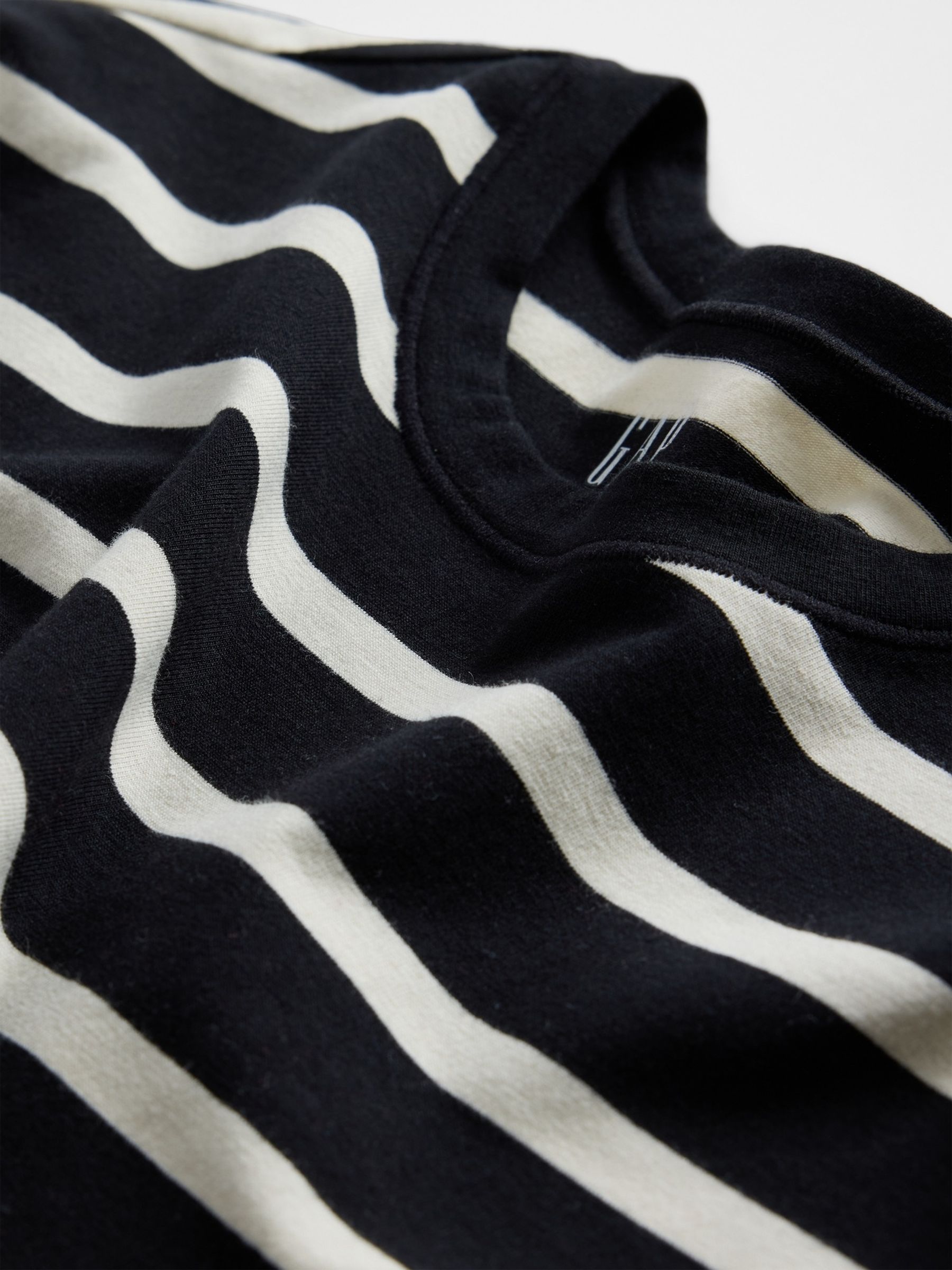 Black/White Stripe CloseKnit Jersey Short Sleeve Crew Neck T-Shirt - Image 5 of 5