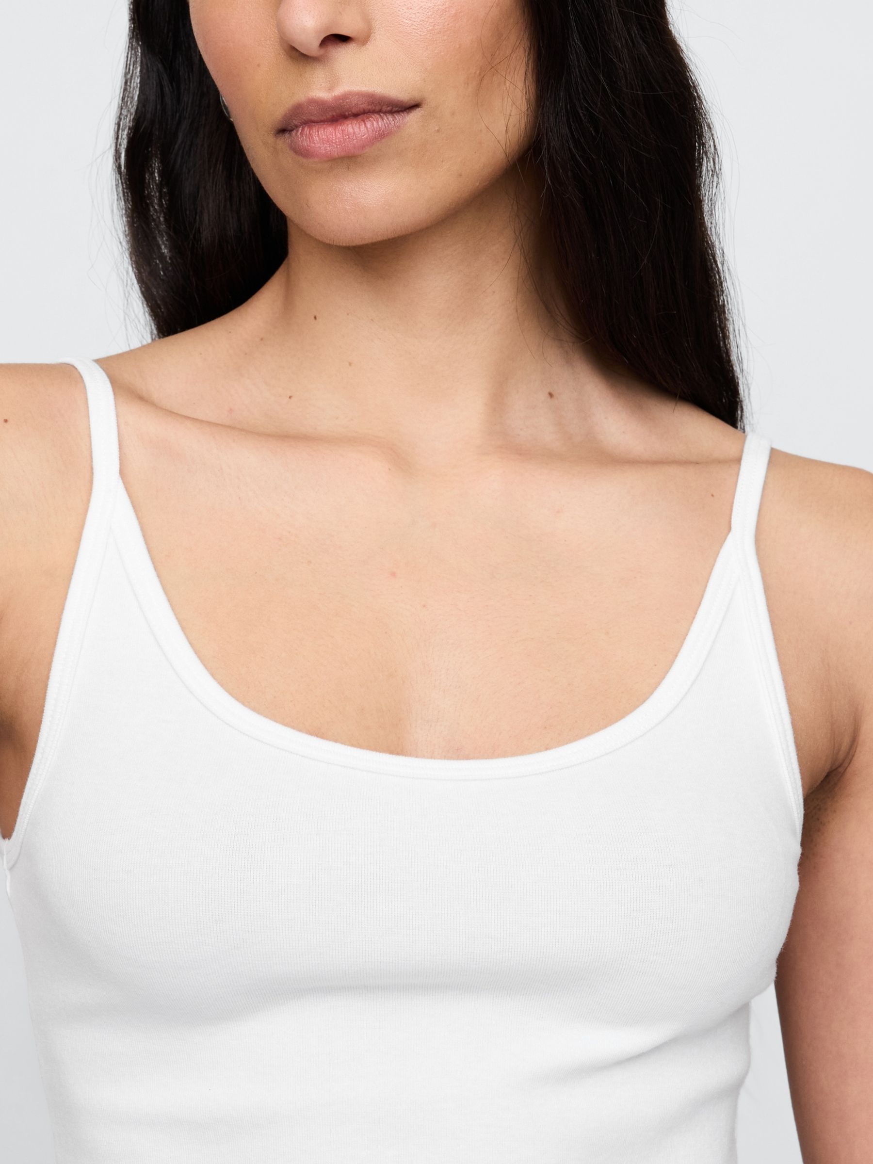 White Modern Cropped Cami Top - Image 4 of 5