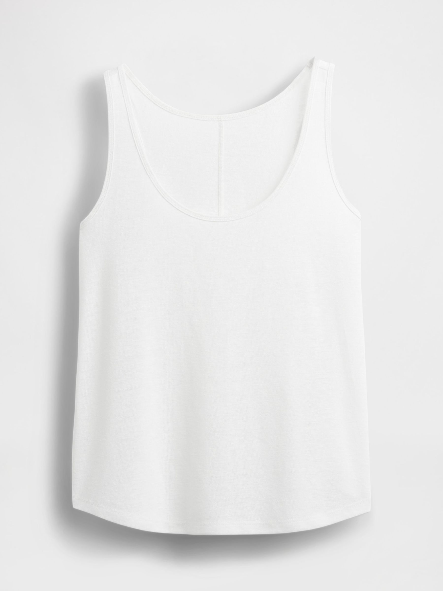 White Linen-Blend Racerback Vest - Image 3 of 4