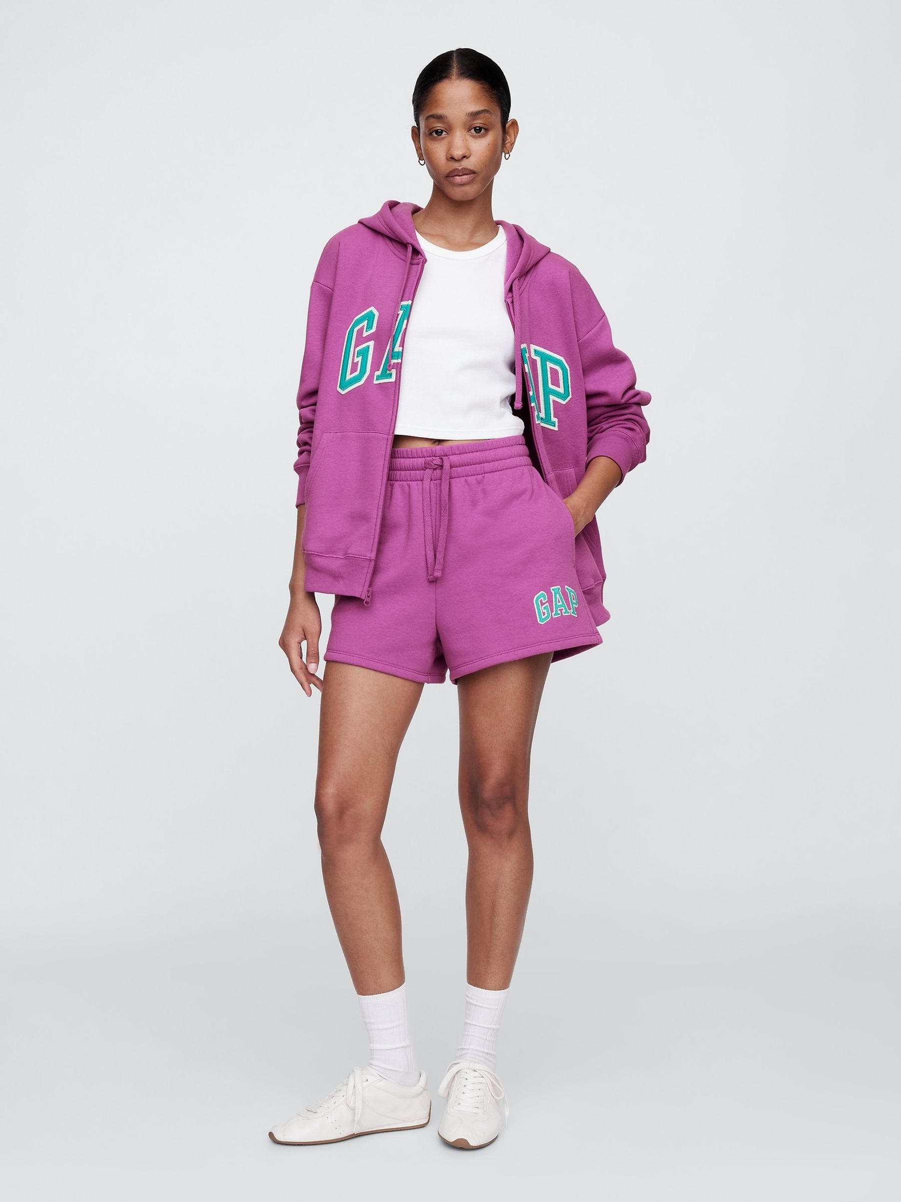 Purple & Blue Logo Pull On Shorts - Image 1 of 5
