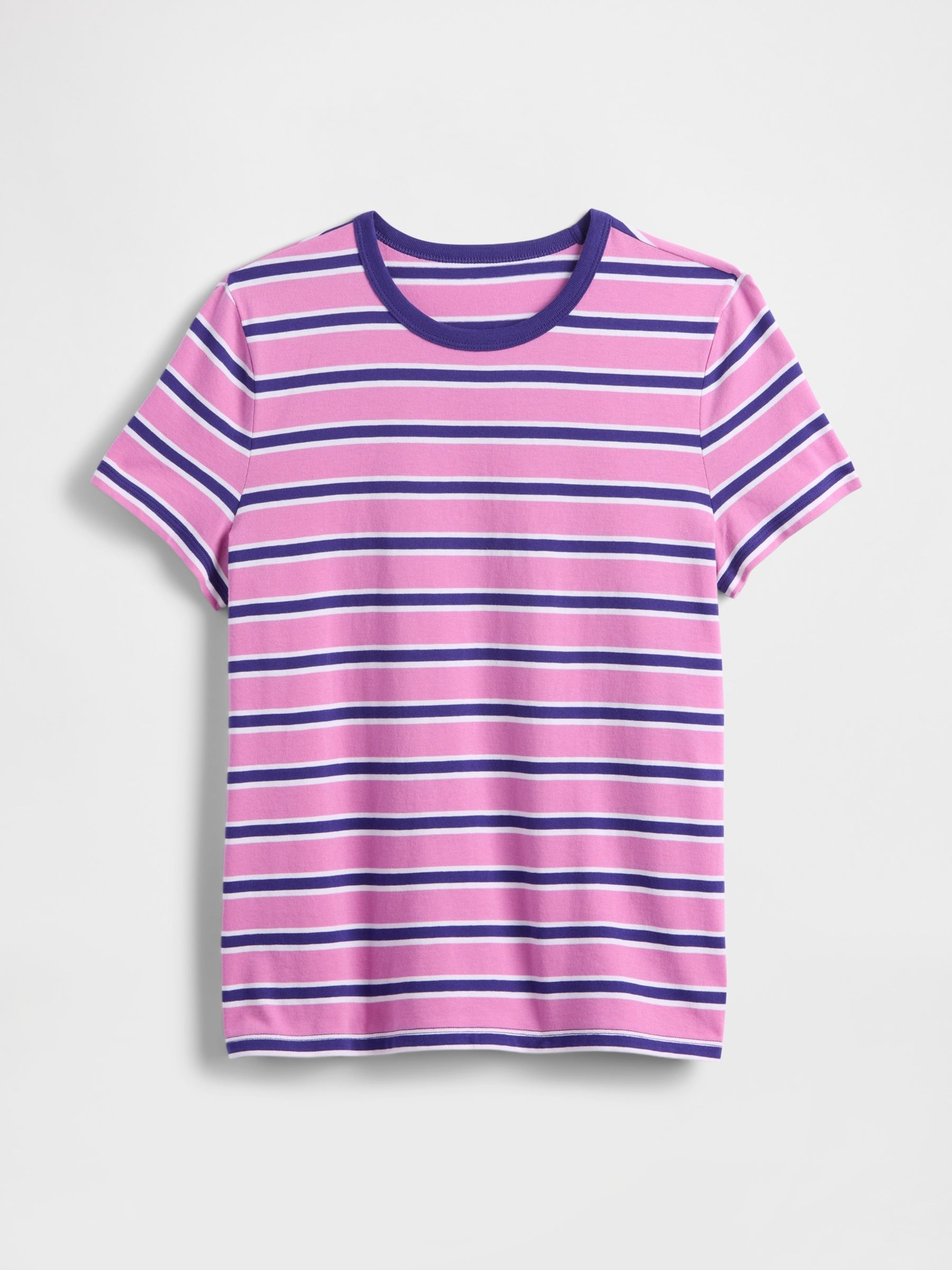 Pink Stripe Favourite Crew Neck Short Sleeve T-Shirt - Image 5 of 5