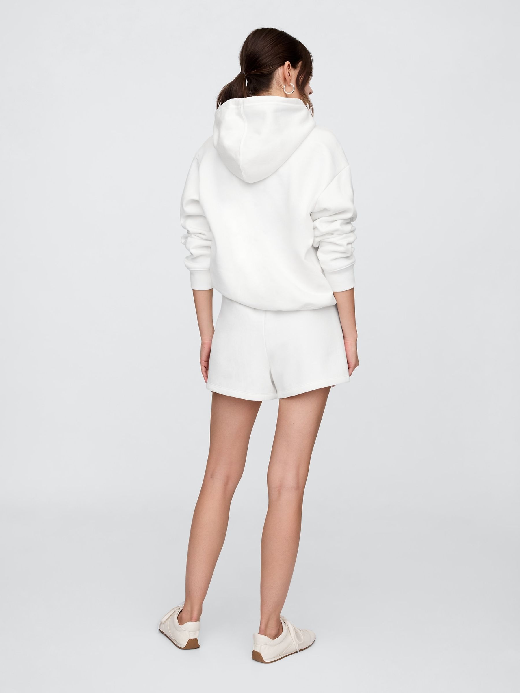 White Logo Pull On Shorts - Image 2 of 5