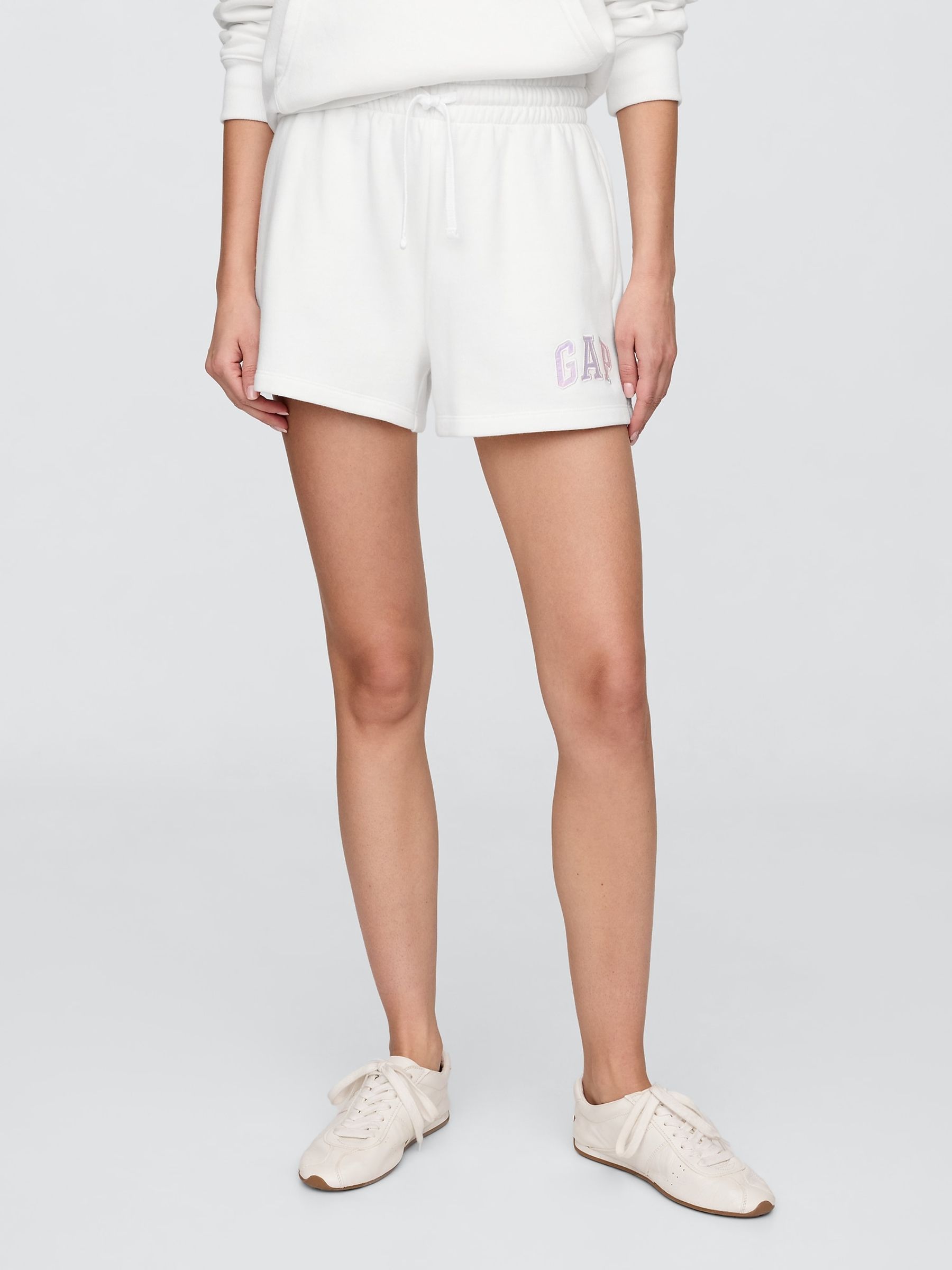 White Logo Pull On Shorts - Image 3 of 5