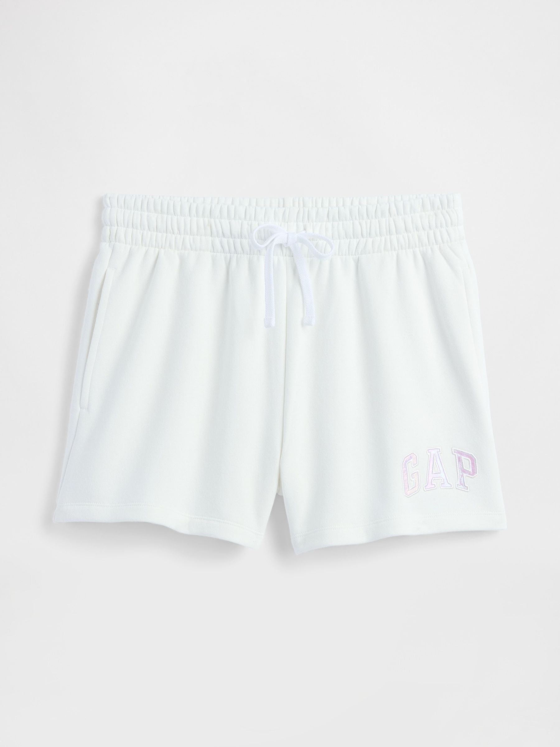 White Logo Pull On Shorts - Image 5 of 5 White Logo Pull On Shorts - Image 5 of 5