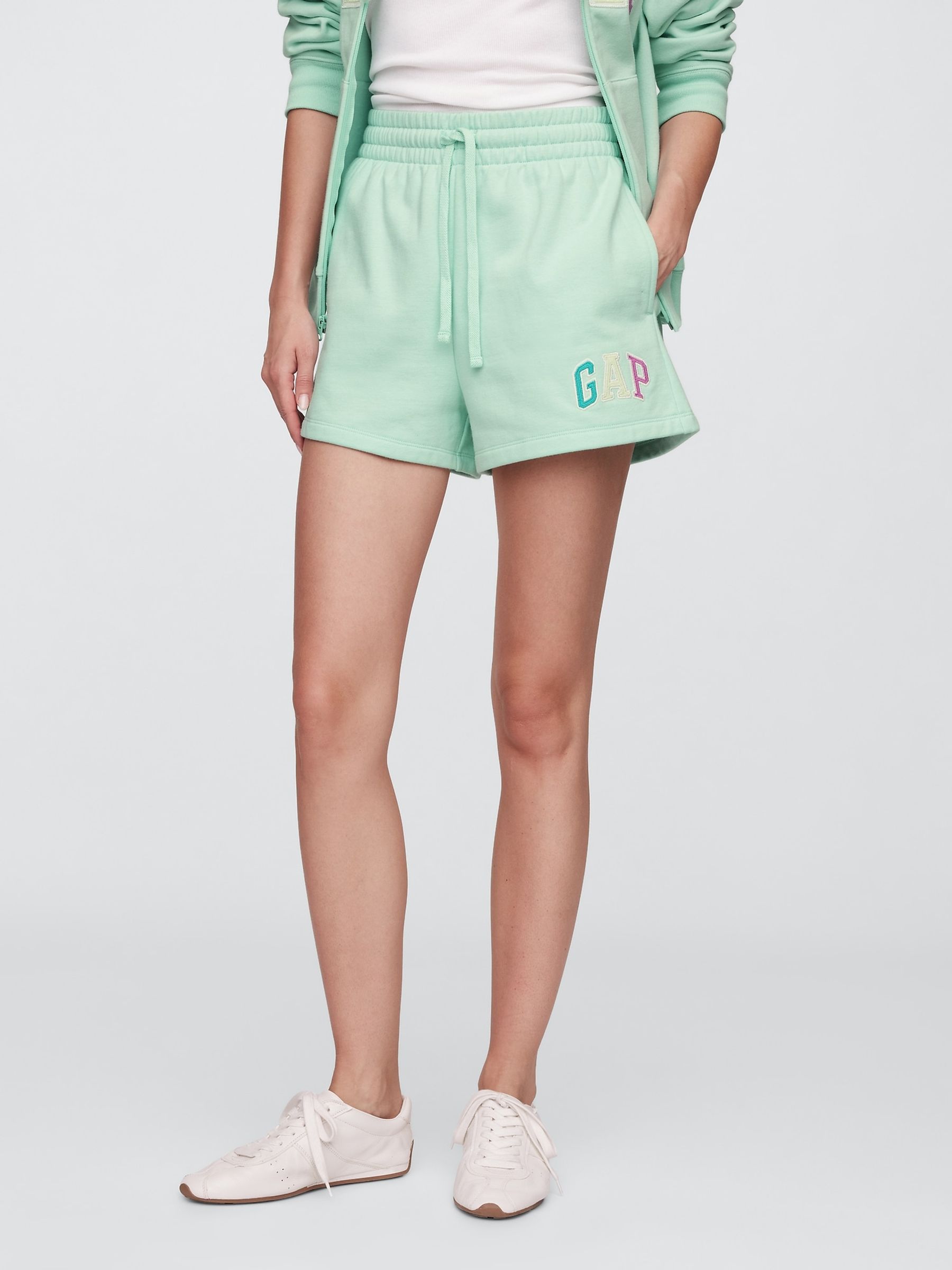 Light Green Logo Pull On Shorts - Image 3 of 5
