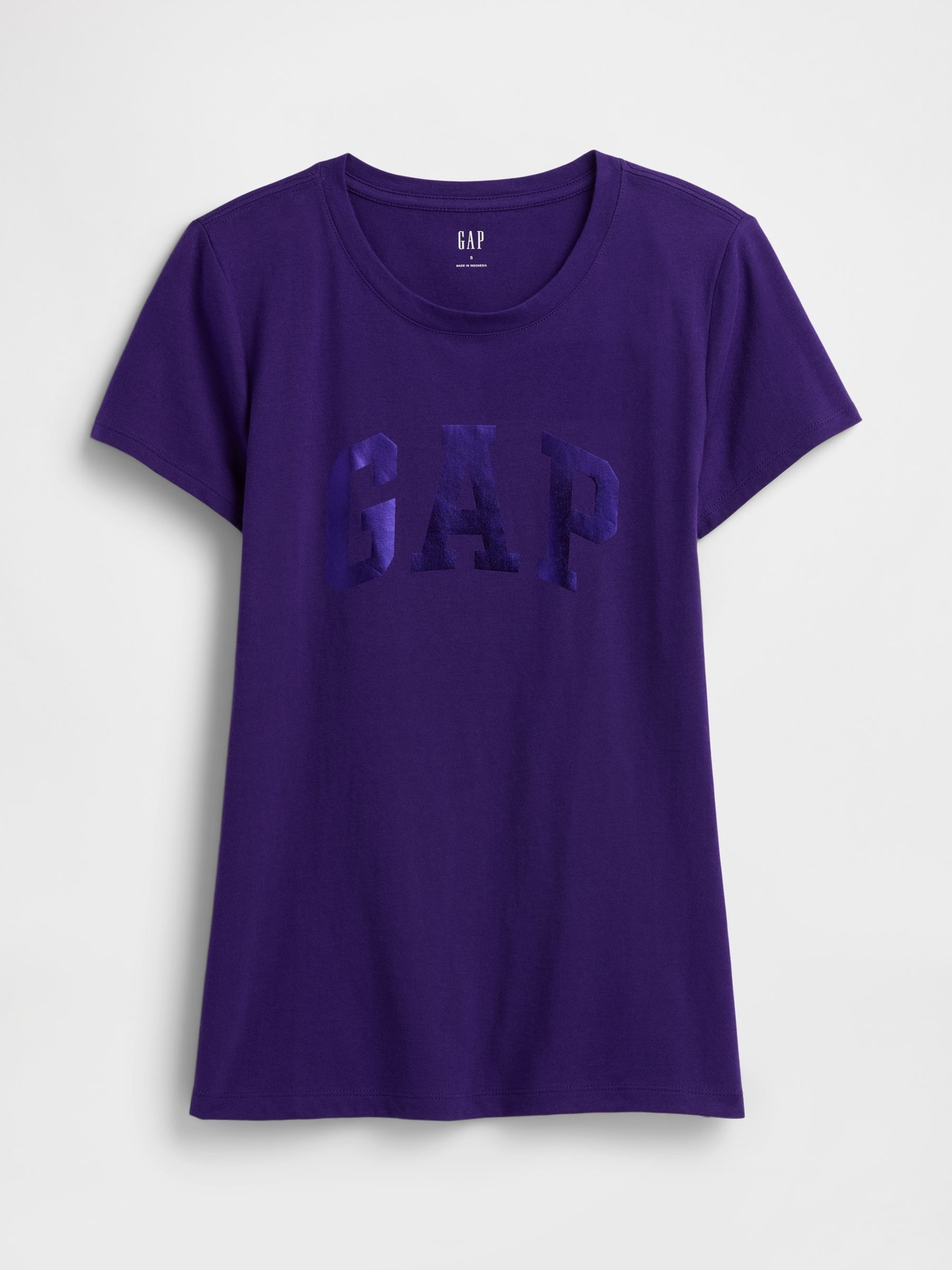 Dark Purple Logo Short Sleeve Crew Neck T-Shirt - Image 5 of 5