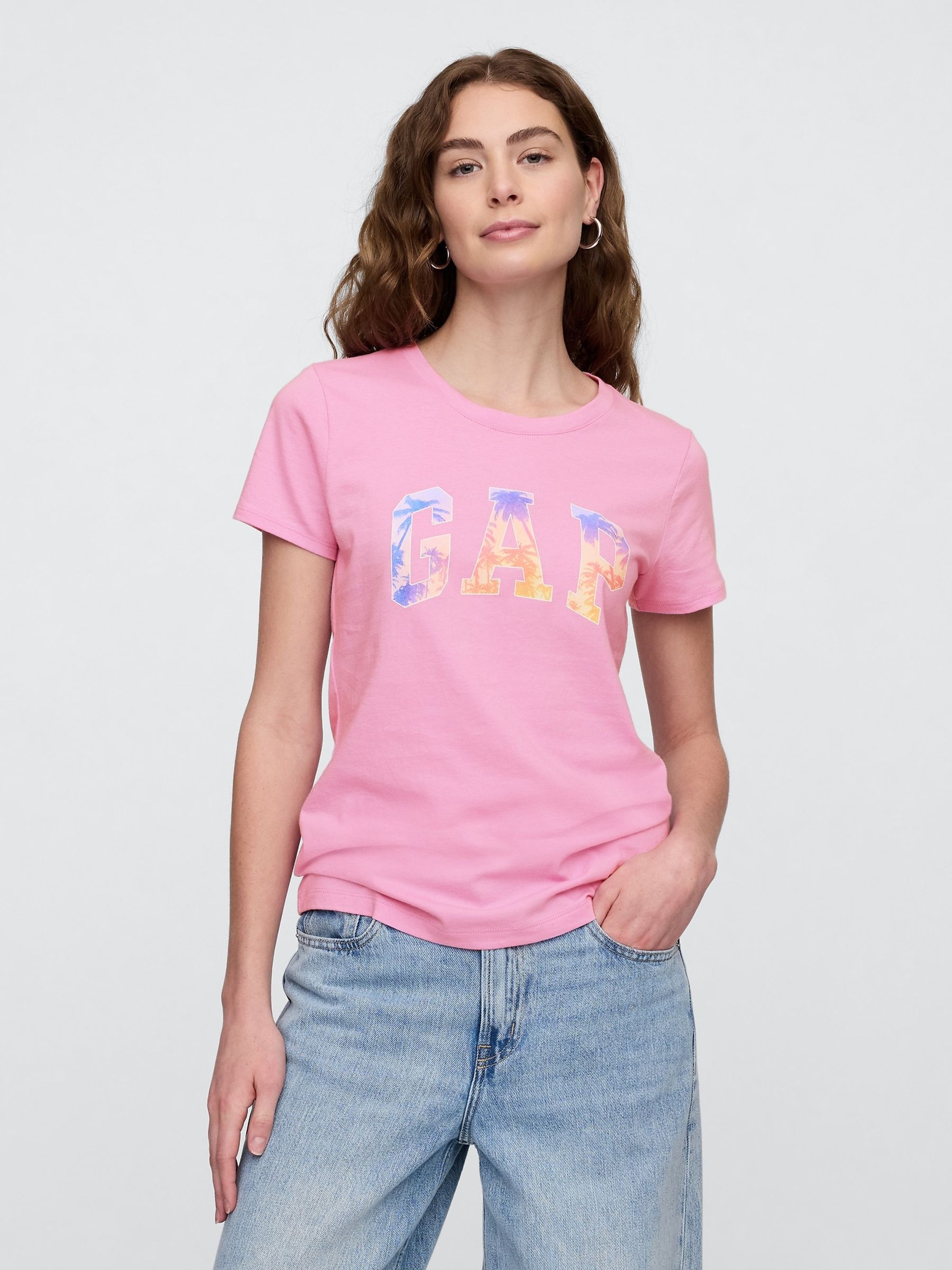 Pink Logo Short Sleeve Crew Neck T-Shirt - Image 2 of 4