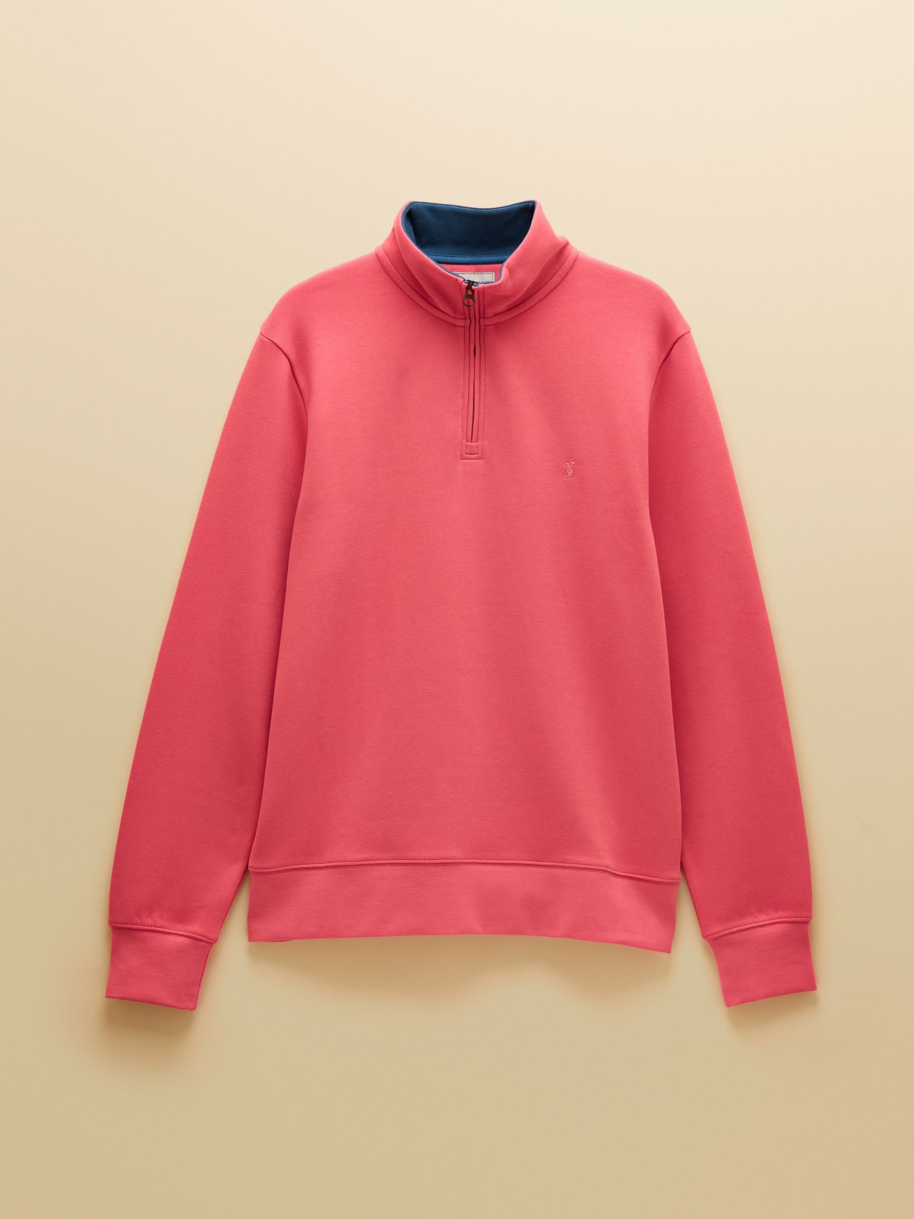 Alistair Pink French Ribbed Knit Quarter Zip Sweatshirt - Image 11 of 11 Alistair Pink French Ribbed Knit Quarter Zip Sweatshirt - Image 11 of 11