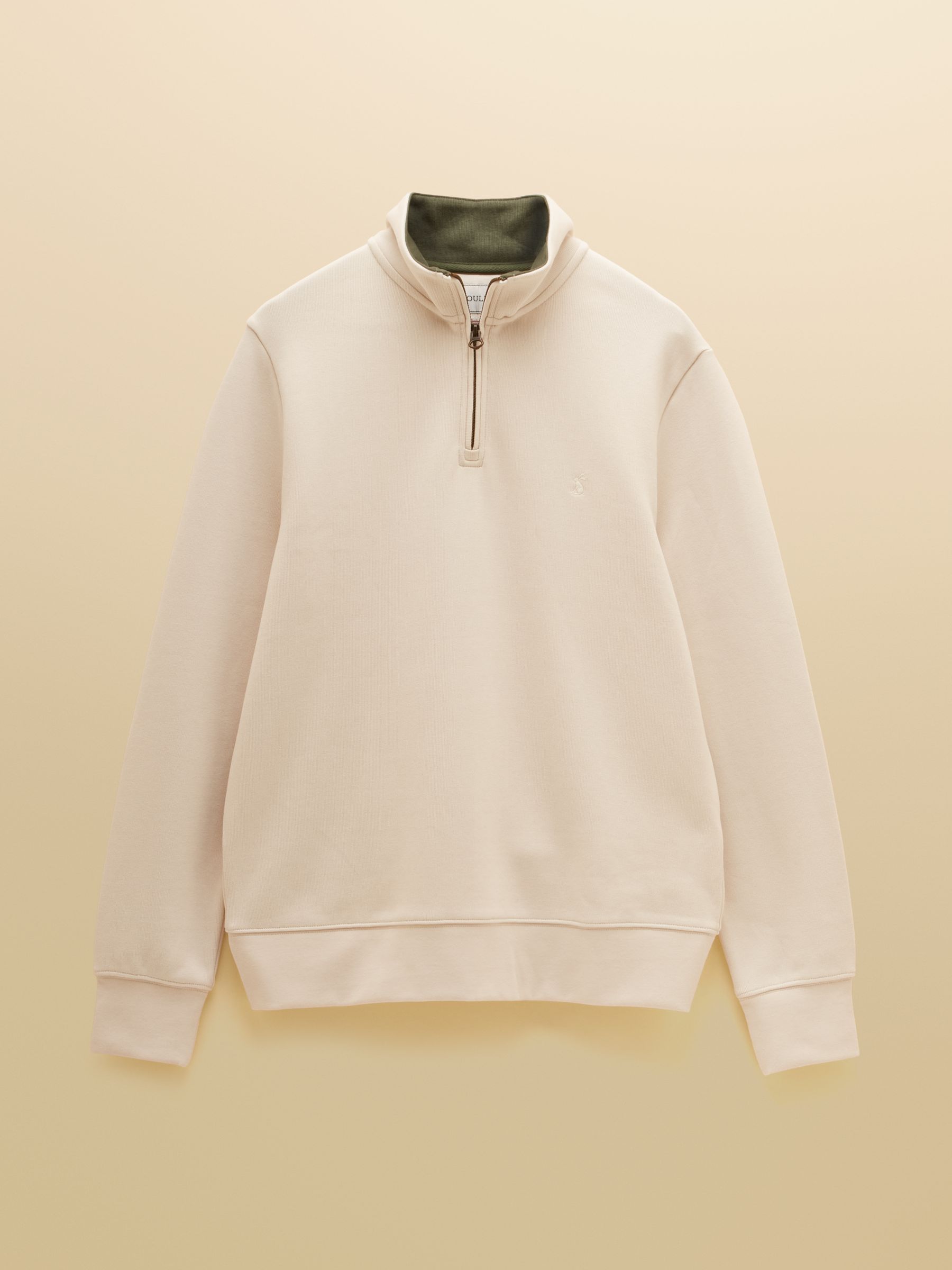 Alistair Cream French Ribbed Quarter Zip Sweatshirt - Image 10 of 10