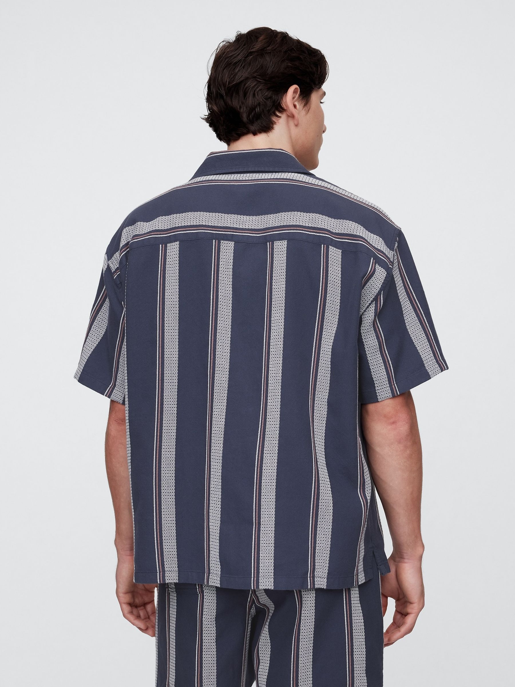 Navy Blue Short Sleeve Boxy Shirt - Image 2 of 5