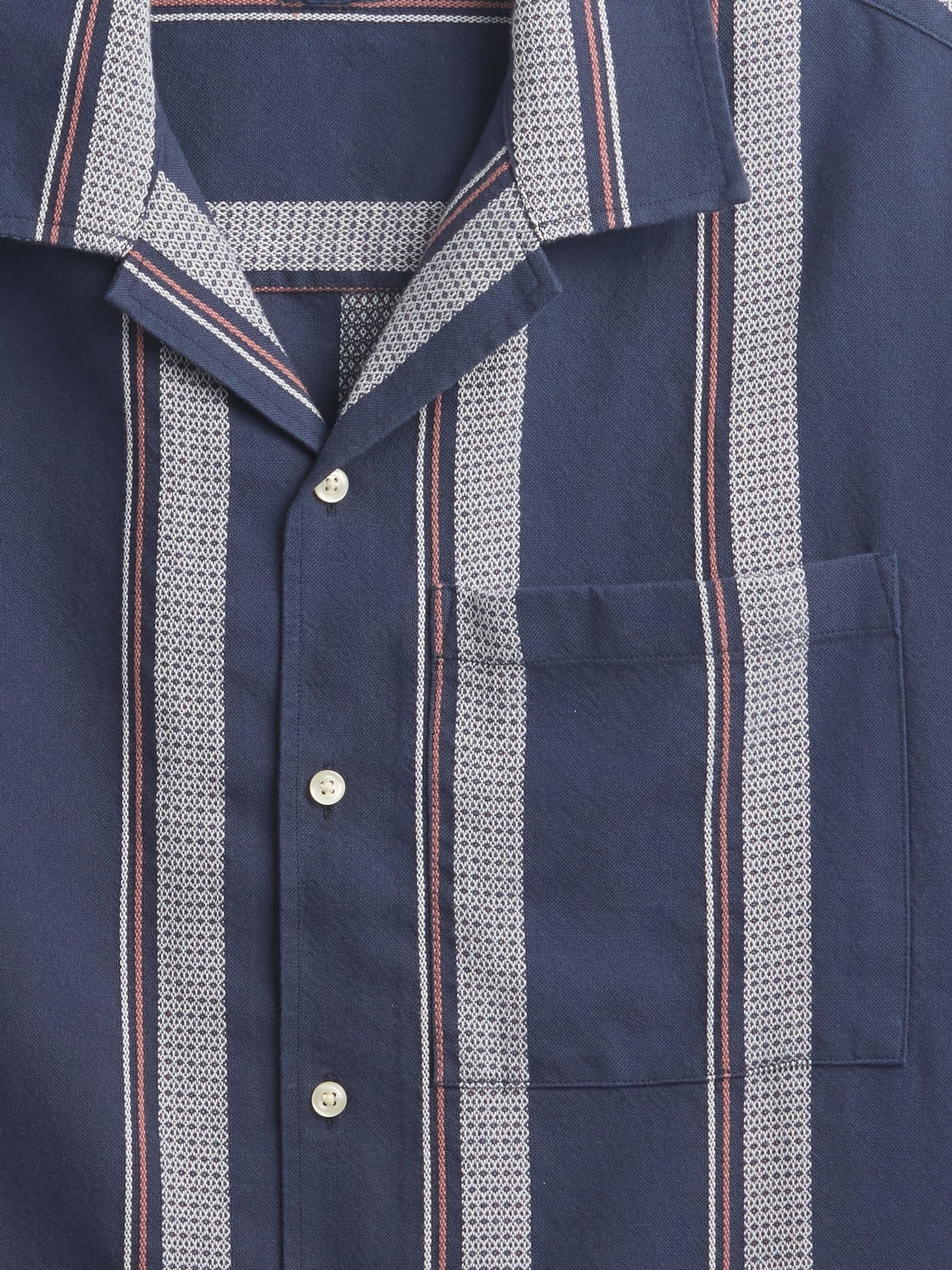 Navy Blue Short Sleeve Boxy Shirt - Image 5 of 5