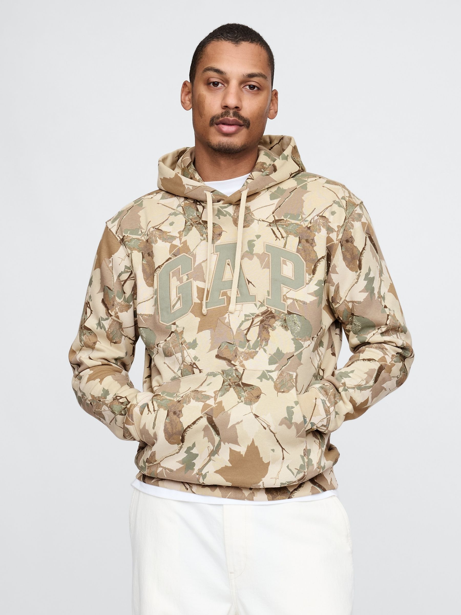Brown Camo VintageSoft Arch Logo Hoodie | Gap
