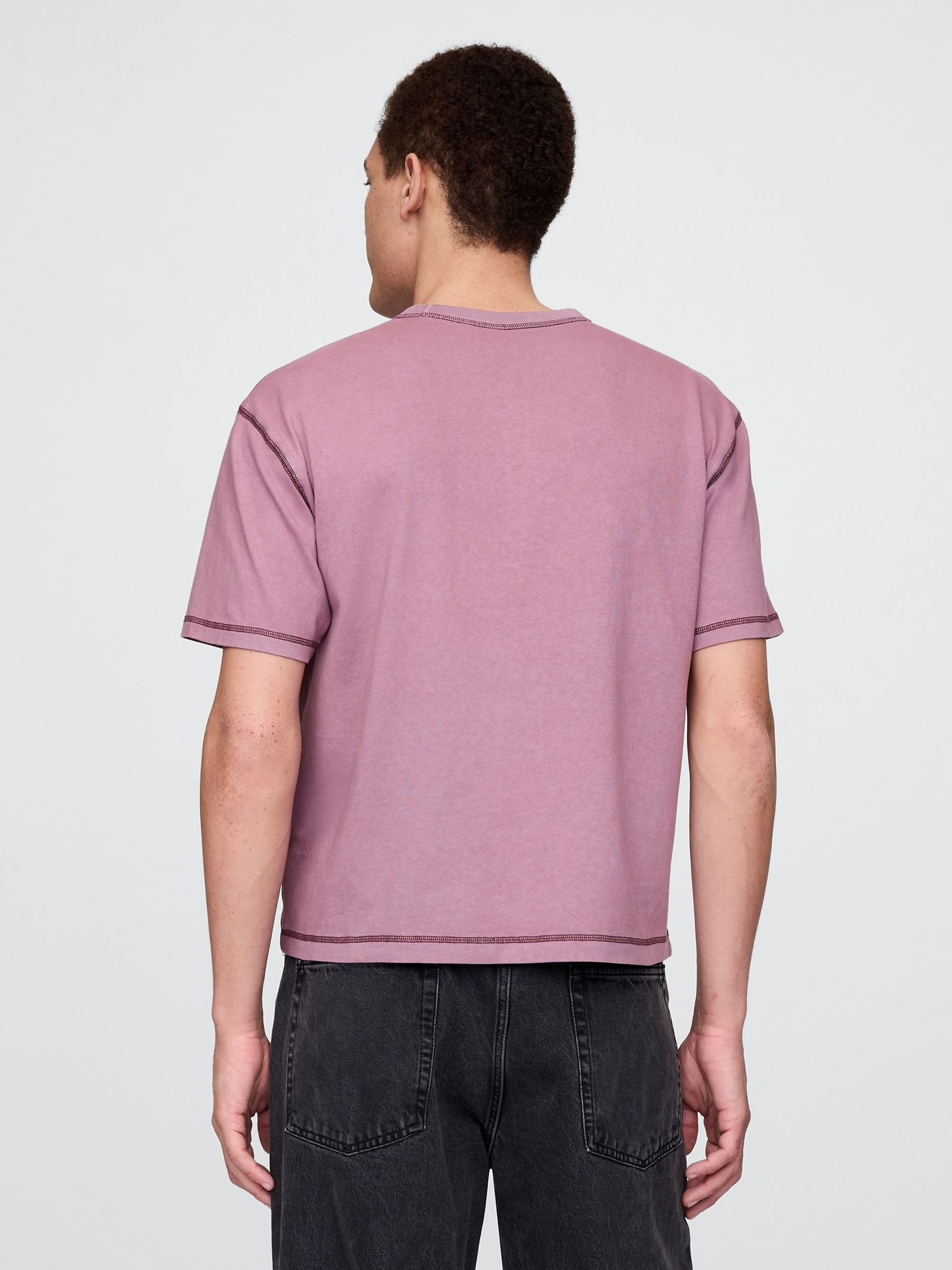 Purple Heavyweight Boxy T-Shirt - Image 2 of 6