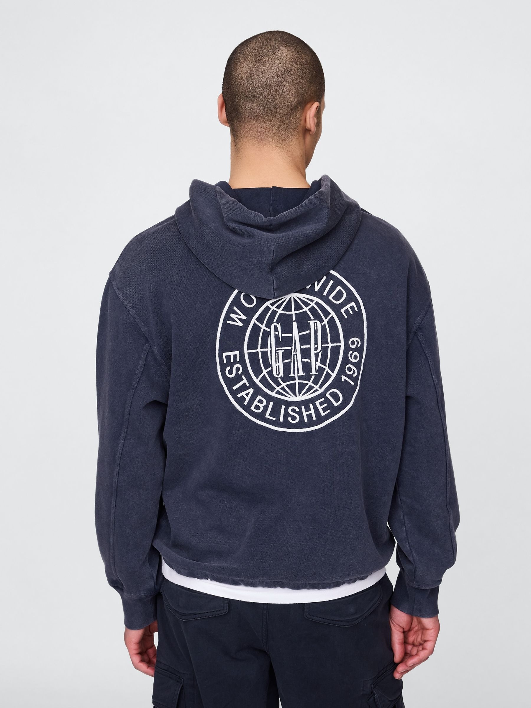 Navy Blue Logo Hoodie - Image 2 of 5