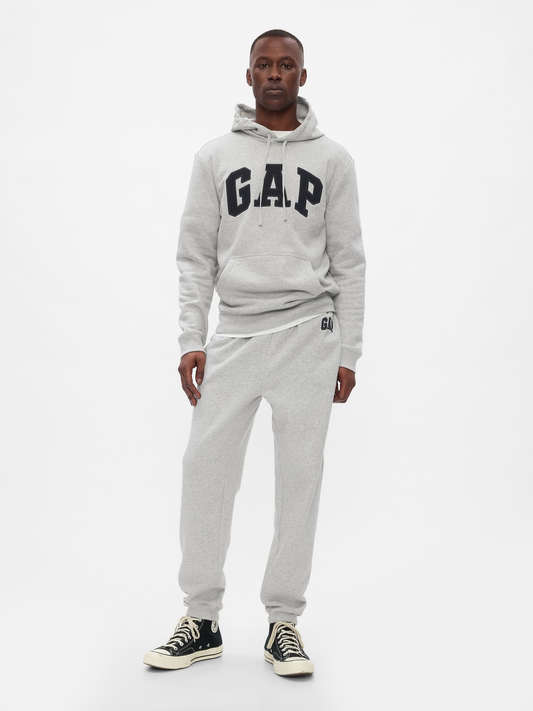Grey Logo Fleece-Lined Joggers - Image 2 of 4
