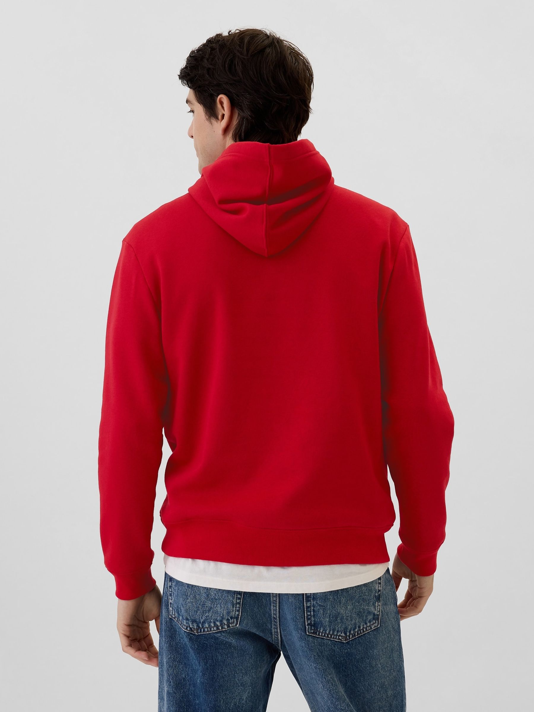 Red Relaxed Logo Hoodie - Image 2 of 4