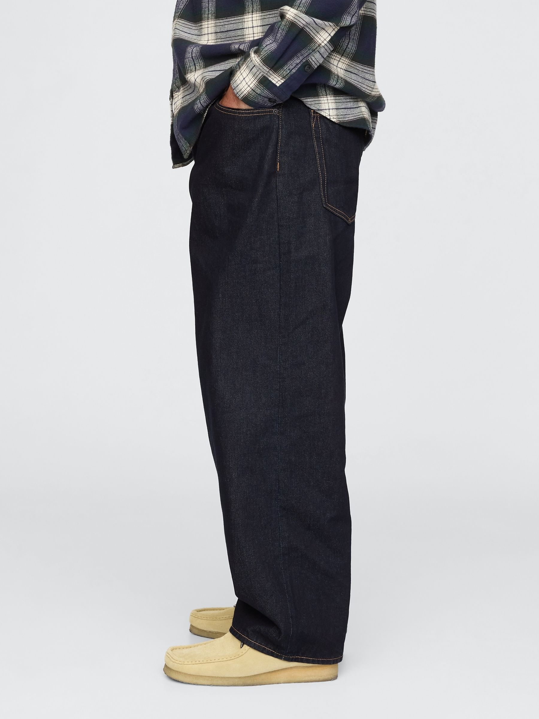 Dark Wash Blue Extra Baggy Jeans - Image 3 of 5