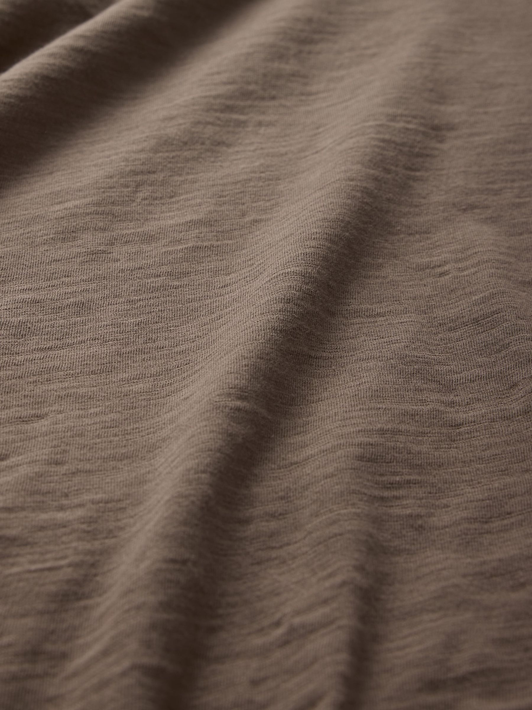 Brown Slub Curved Hem Short Sleeve T-Shirt - Image 5 of 5