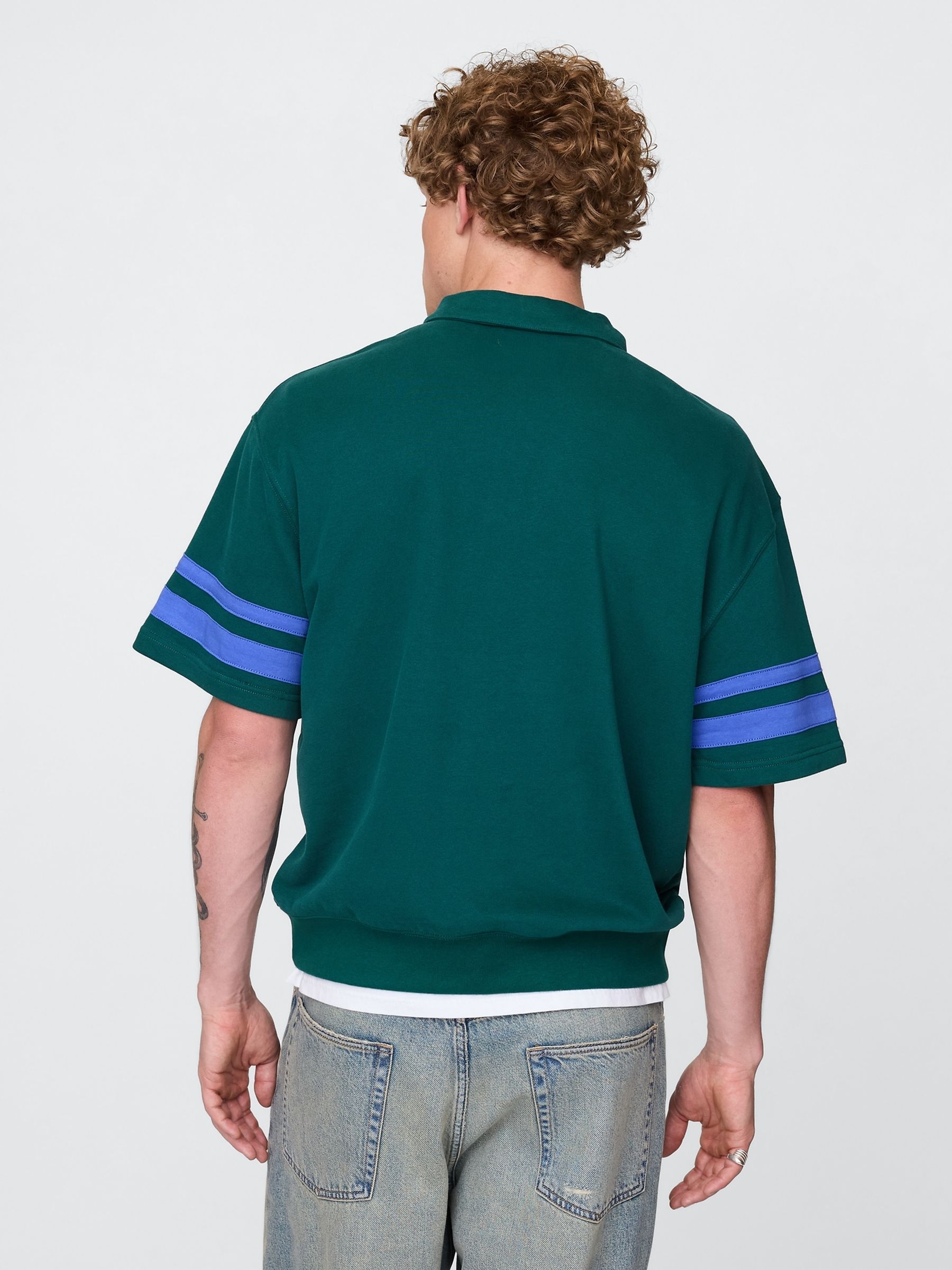 Green VintageSoft Quarter Zip Pullover - Image 2 of 5