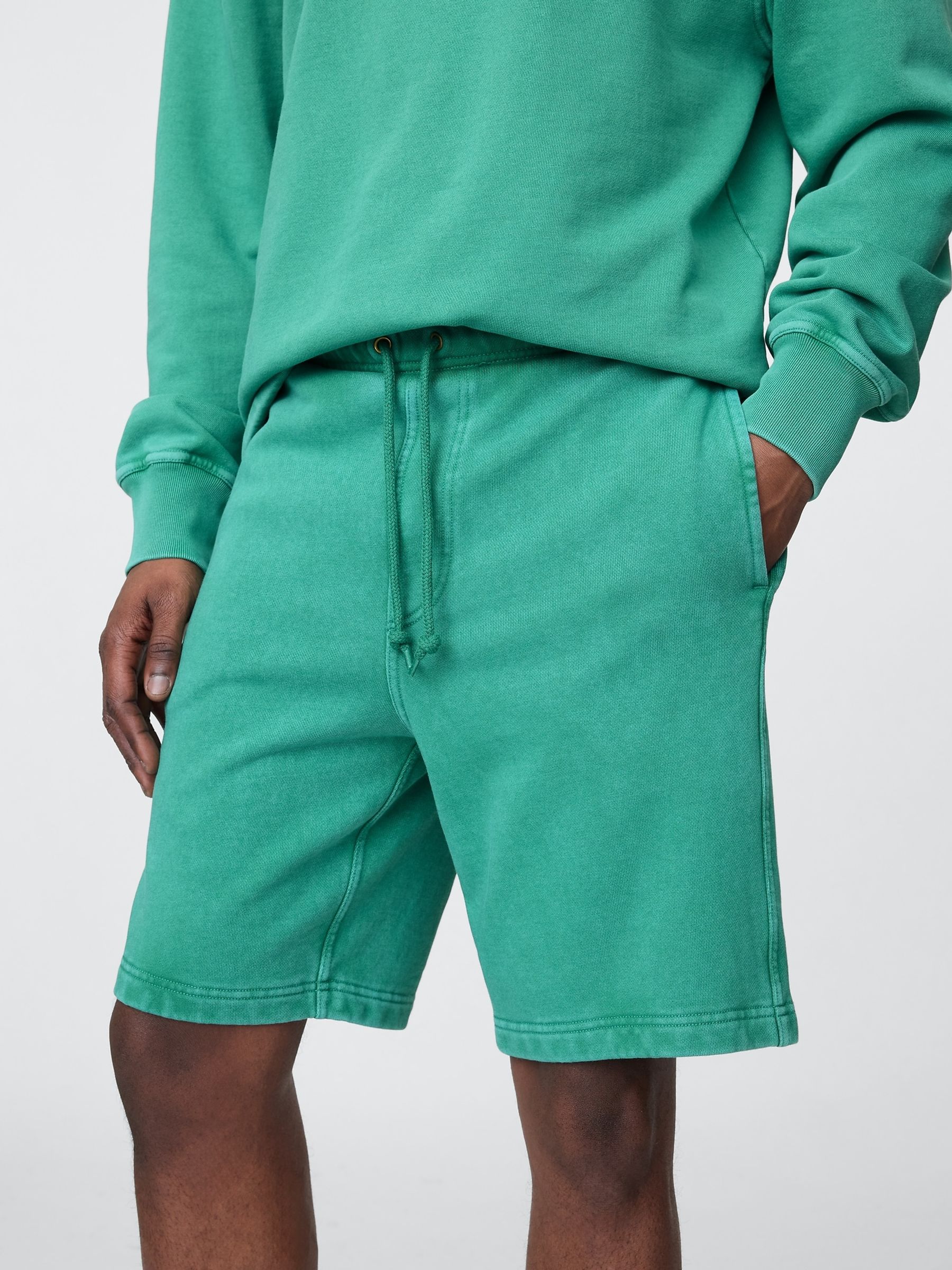 Green Relaxed Sweat Shorts - Image 5 of 5
