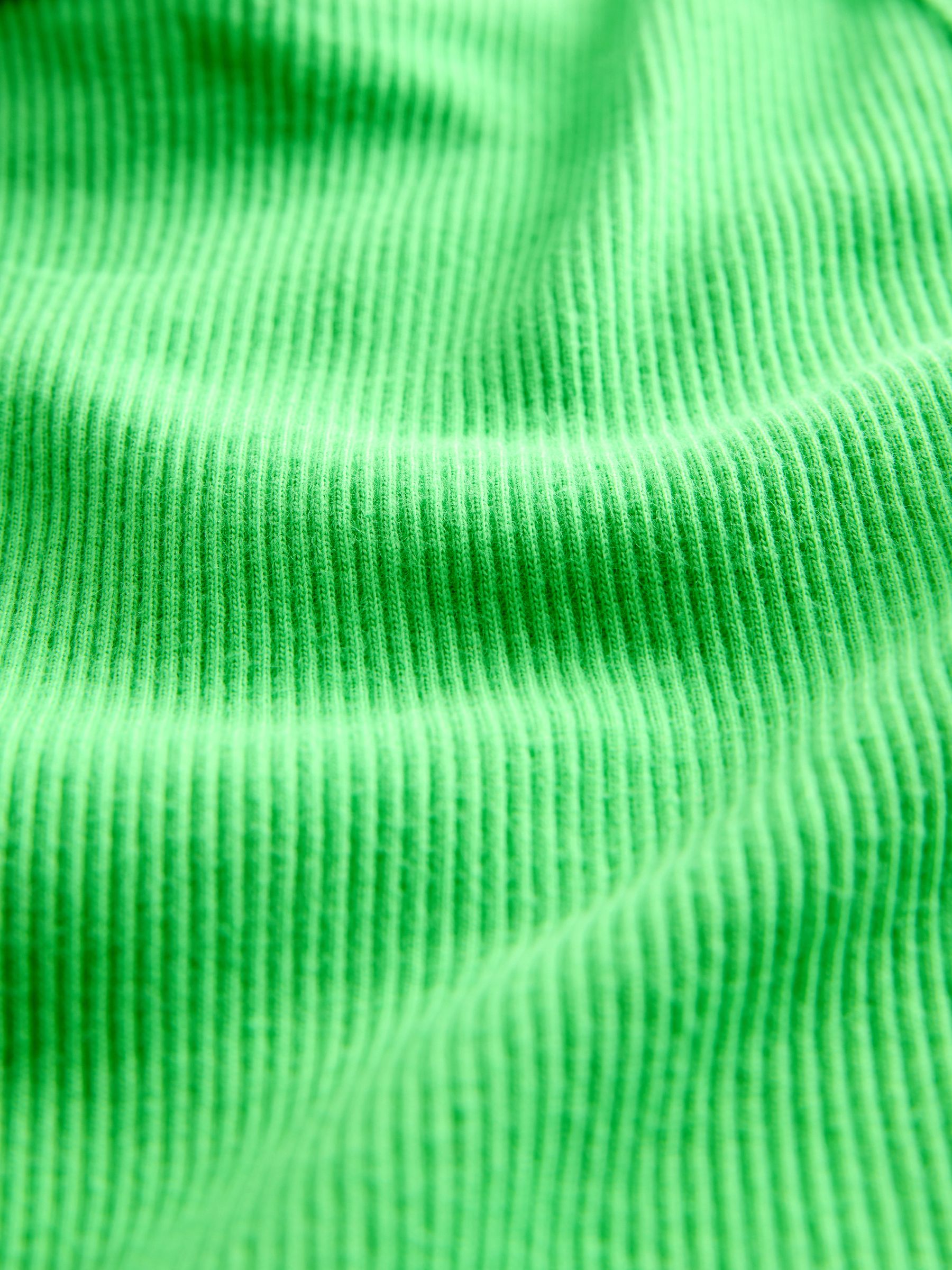 Green Cotton Ribbed Sleeveless Vest Top (4-13yrs) - Image 4 of 4
