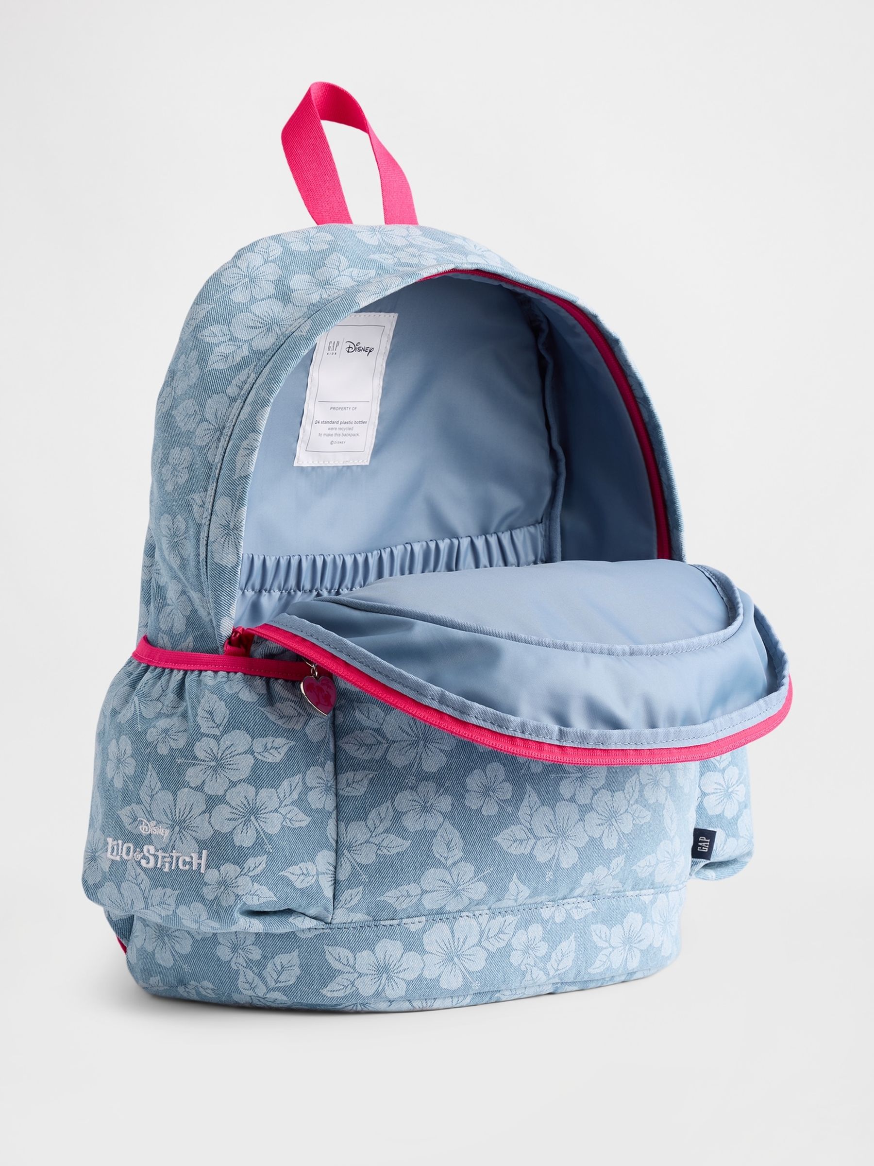 Blue Lilo and Stitch Denim Backpack - Image 3 of 4