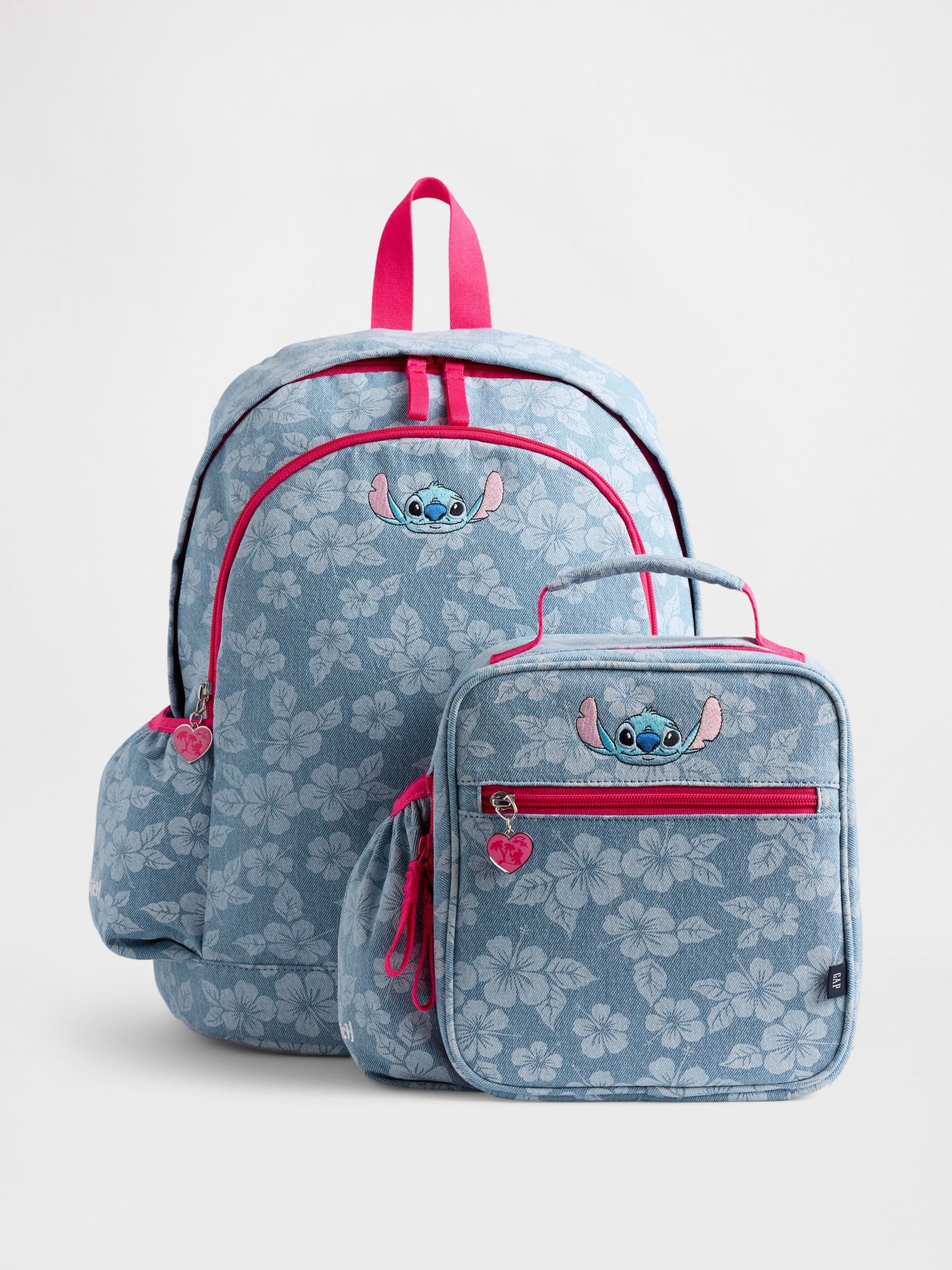Blue Lilo and Stitch Denim Backpack - Image 4 of 4