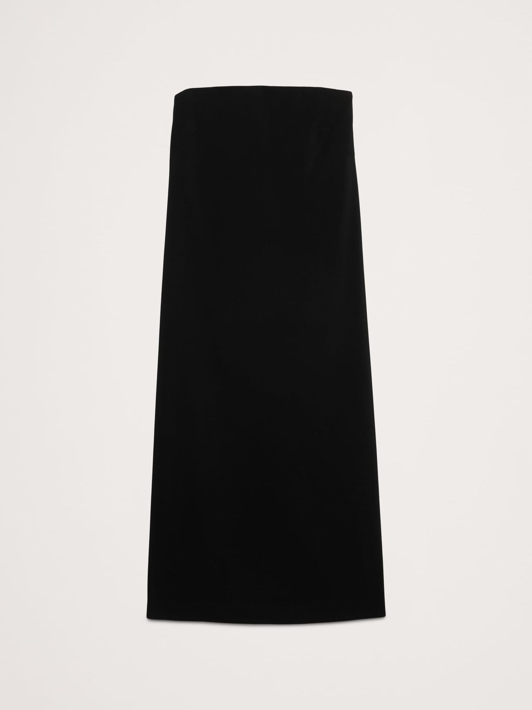Banana Republic Black Stretch-Crepe Strapless Long Midi Dress - Image 4 of 4